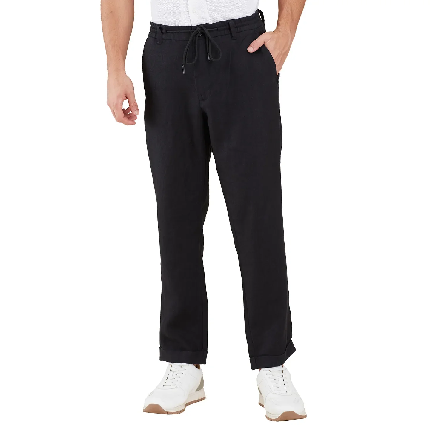 Grey Cropped Fit Men's Chinos by Being Human Clothing - Image 5