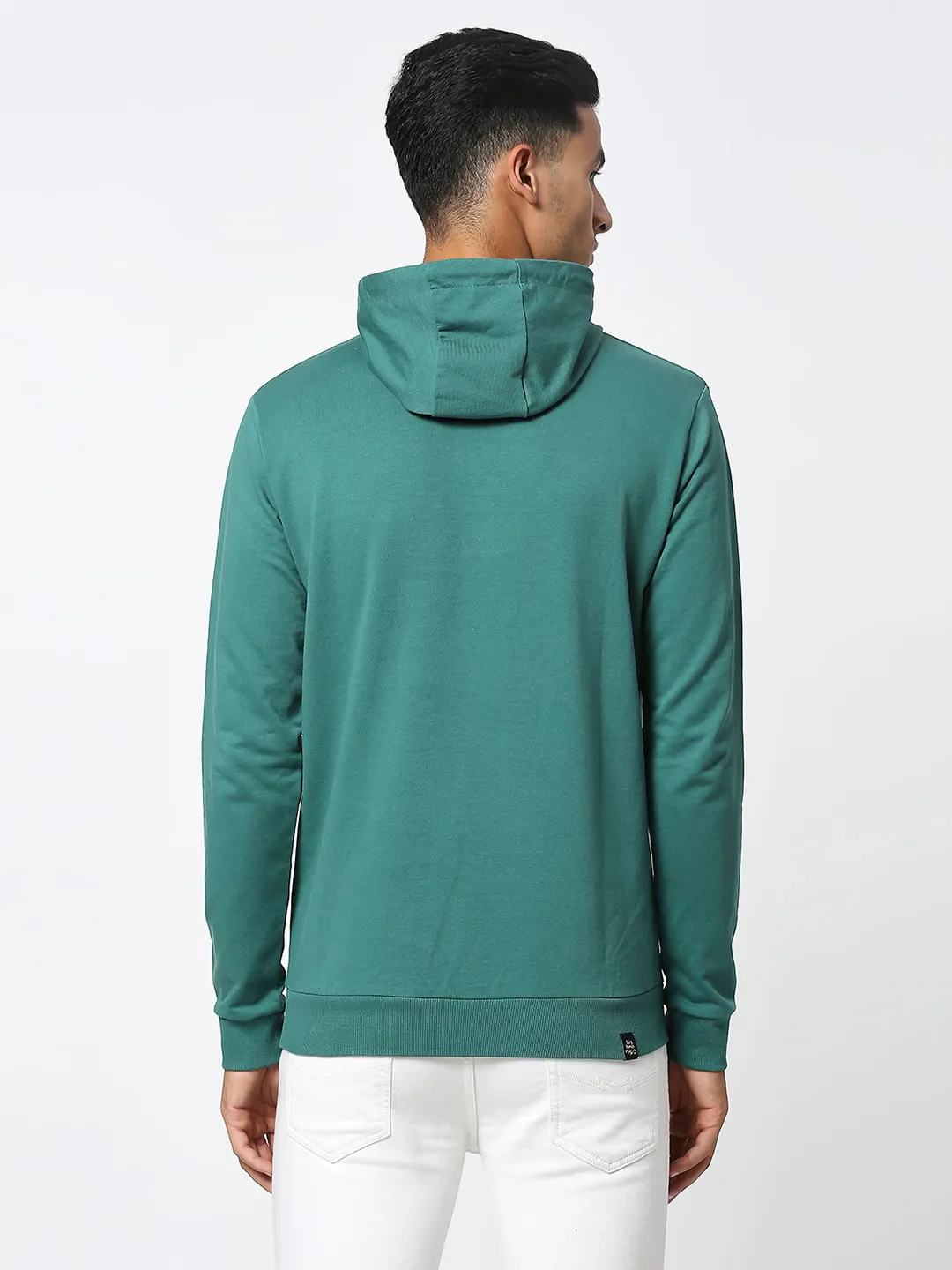 Green Regular Fit  Long Sleeves Men's Hoodie by Being Human Clothing - Image 4