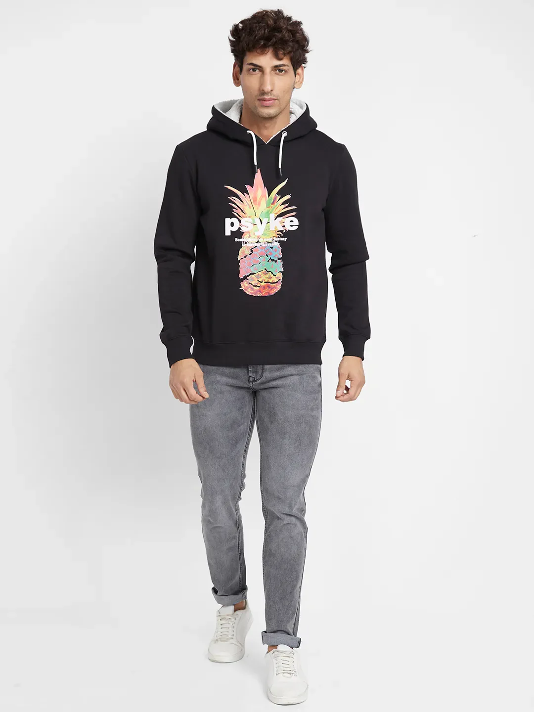 Navy Regular Fit Men's Hoodie by Being Human Clothing - Image 2