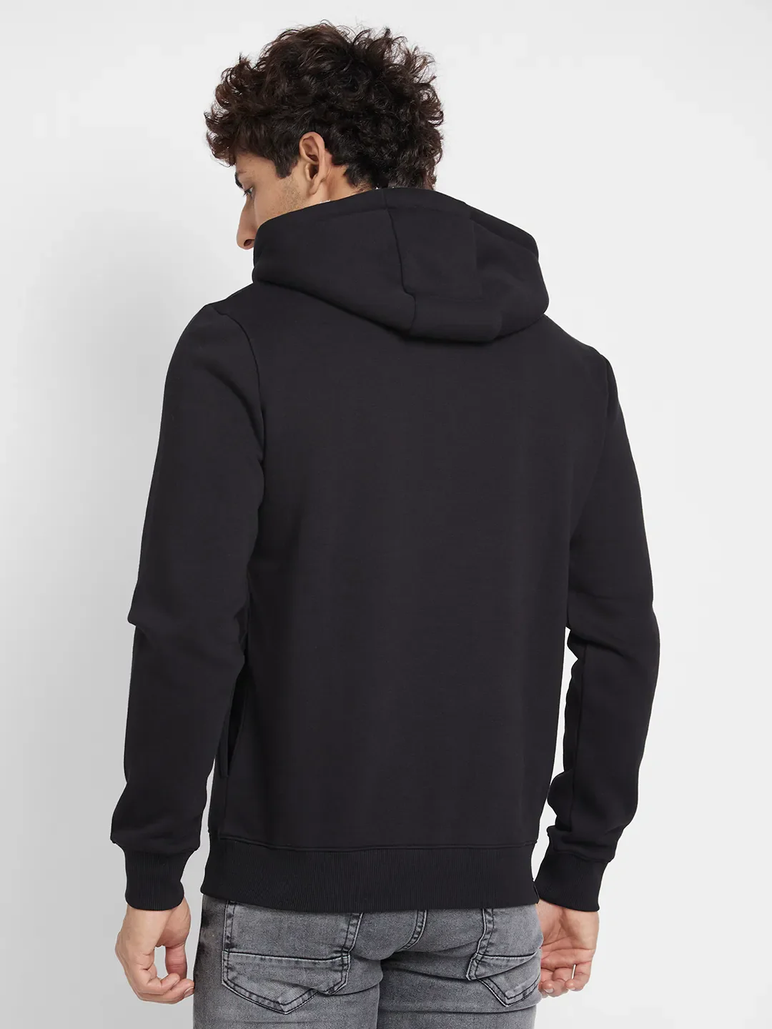 Navy Regular Fit Men's Hoodie by Being Human Clothing - Image 4