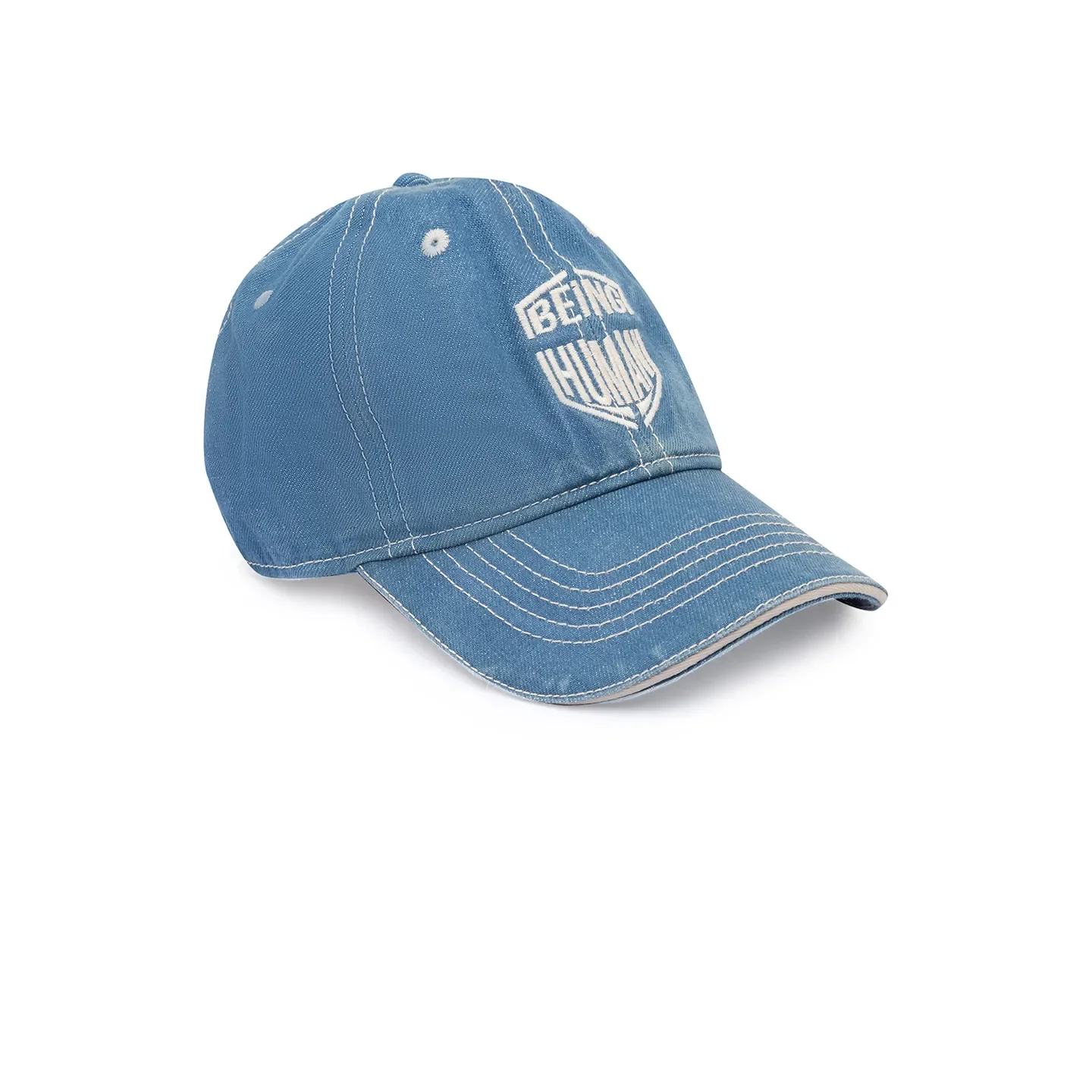Indigo Cotton Unisex Cap by Being Human Clothing - Image 3