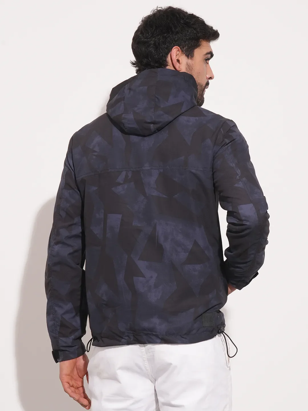 Black Regular Fit Men's Jacket by Being Human Clothing - Image 3