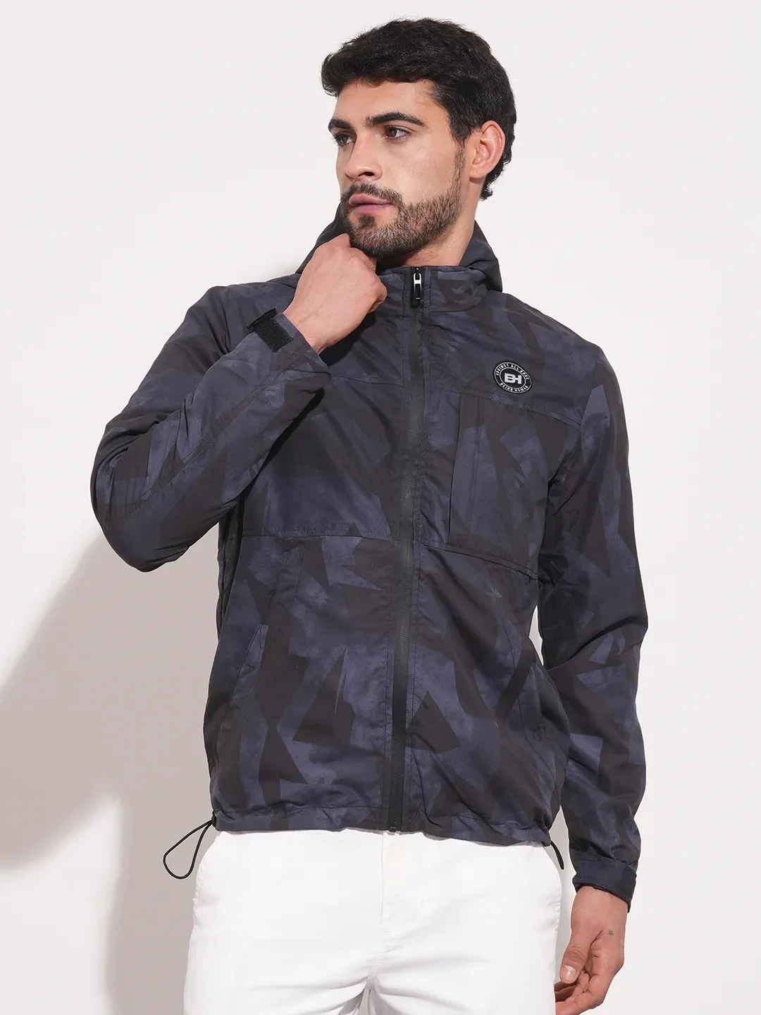 Black Regular Fit Long Sleeves Men's Jacket by Being Human Clothing