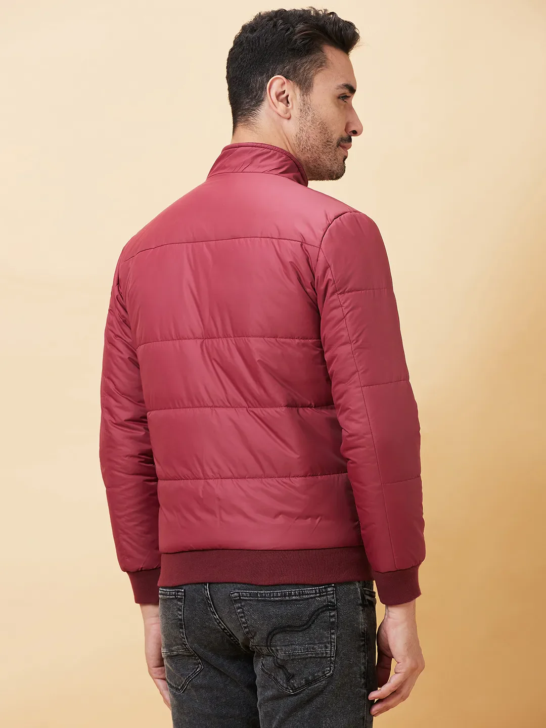 Red Regular Fit Long Sleeves Men's Jacket by Being Human Clothing - Image 2