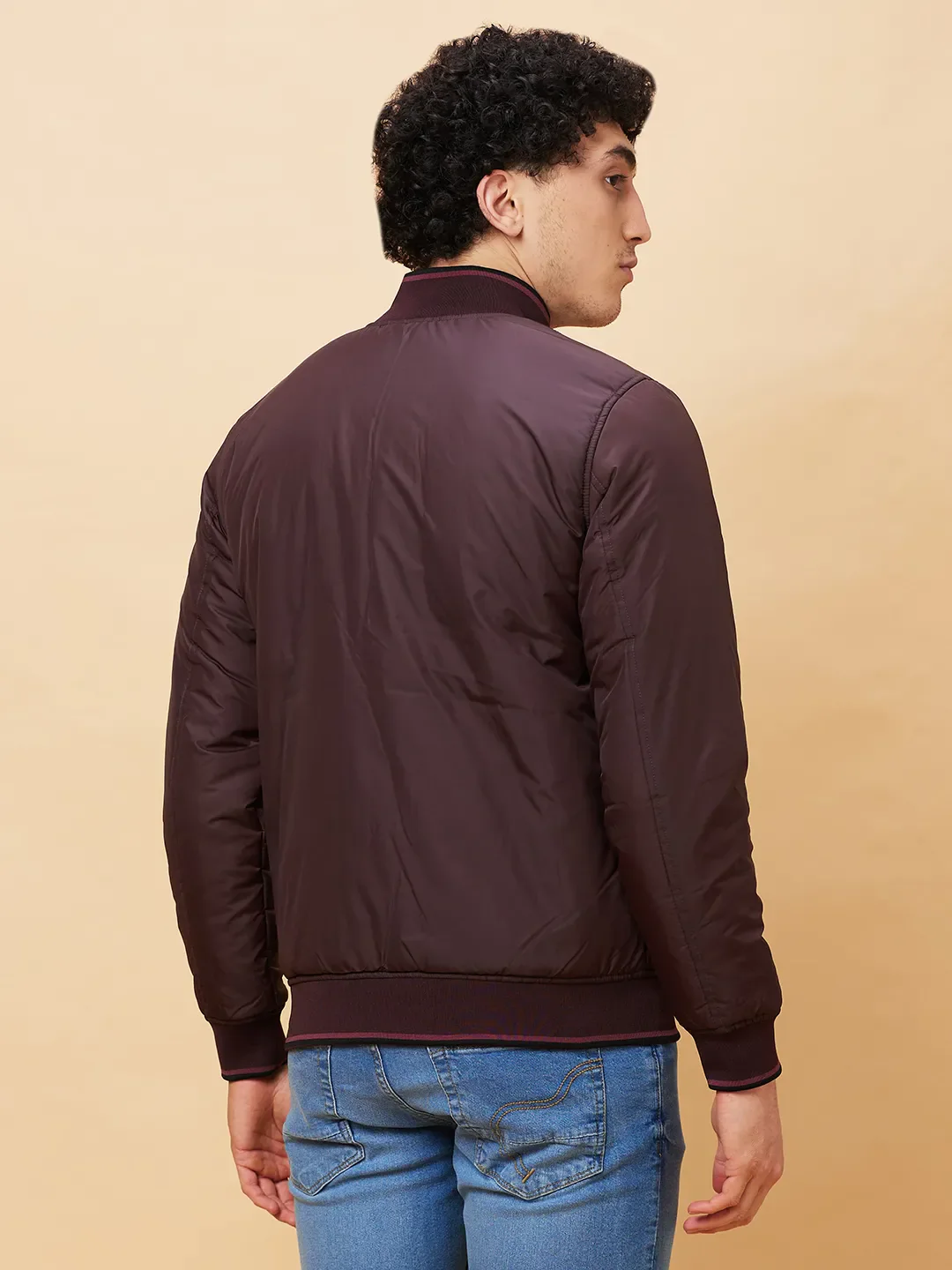 Red Regular Fit Long Sleeves Men's Jacket by Being Human Clothing - Image 3