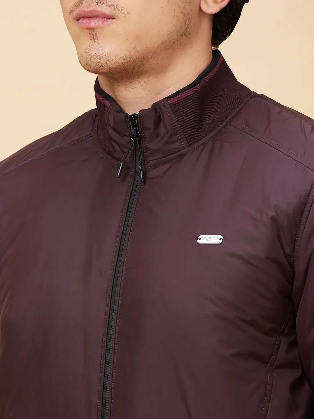 Red Regular Fit Long Sleeves Men's Jacket by Being Human Clothing - Image 5