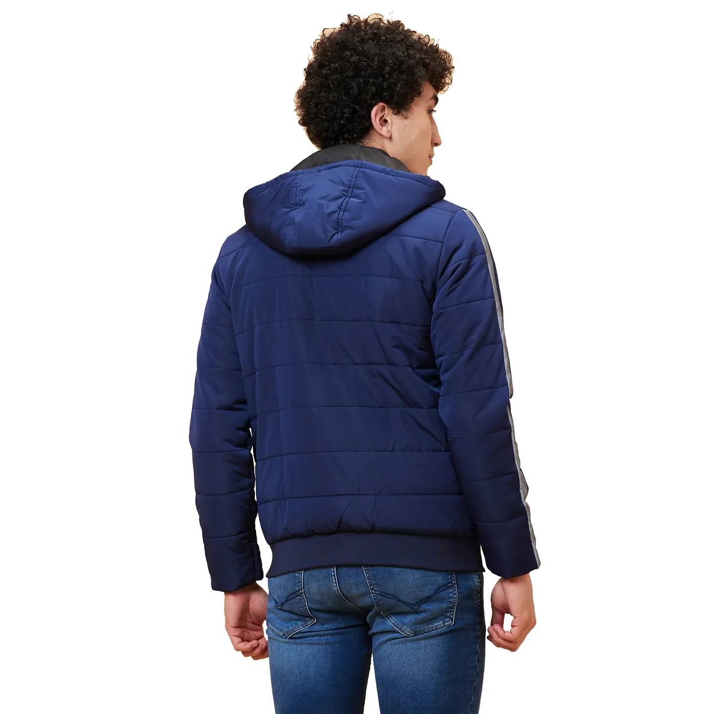 Blue Regular Fit Long Sleeves Men's Jacket by Being Human Clothing - Image 3