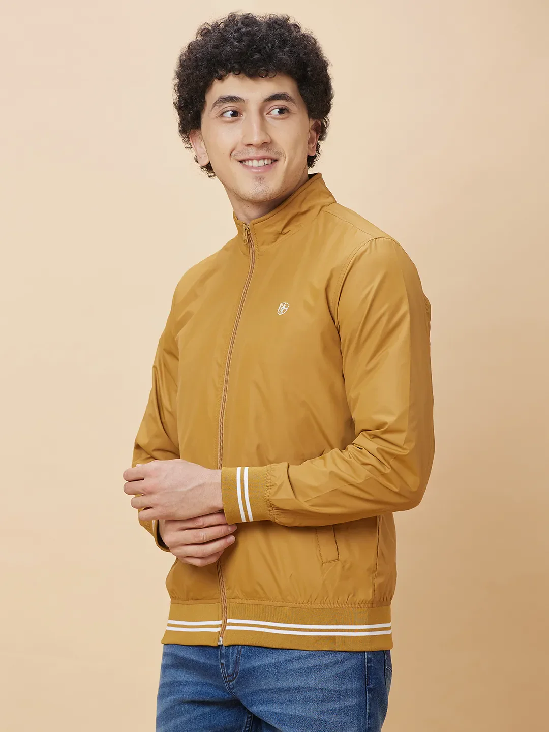 Yellow Regular Fit Long Sleeves Men's Jacket by Being Human Clothing - Image 4