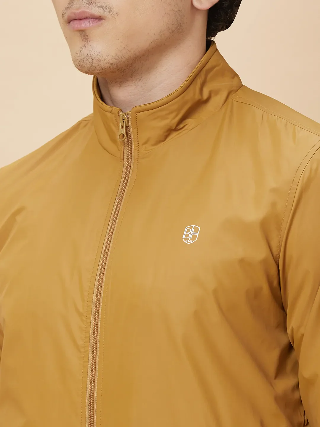 Yellow Regular Fit Long Sleeves Men's Jacket by Being Human Clothing - Image 5