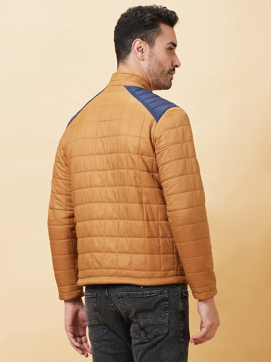 Yellow Regular Fit Long Sleeves Men's Jacket by Being Human Clothing - Image 3
