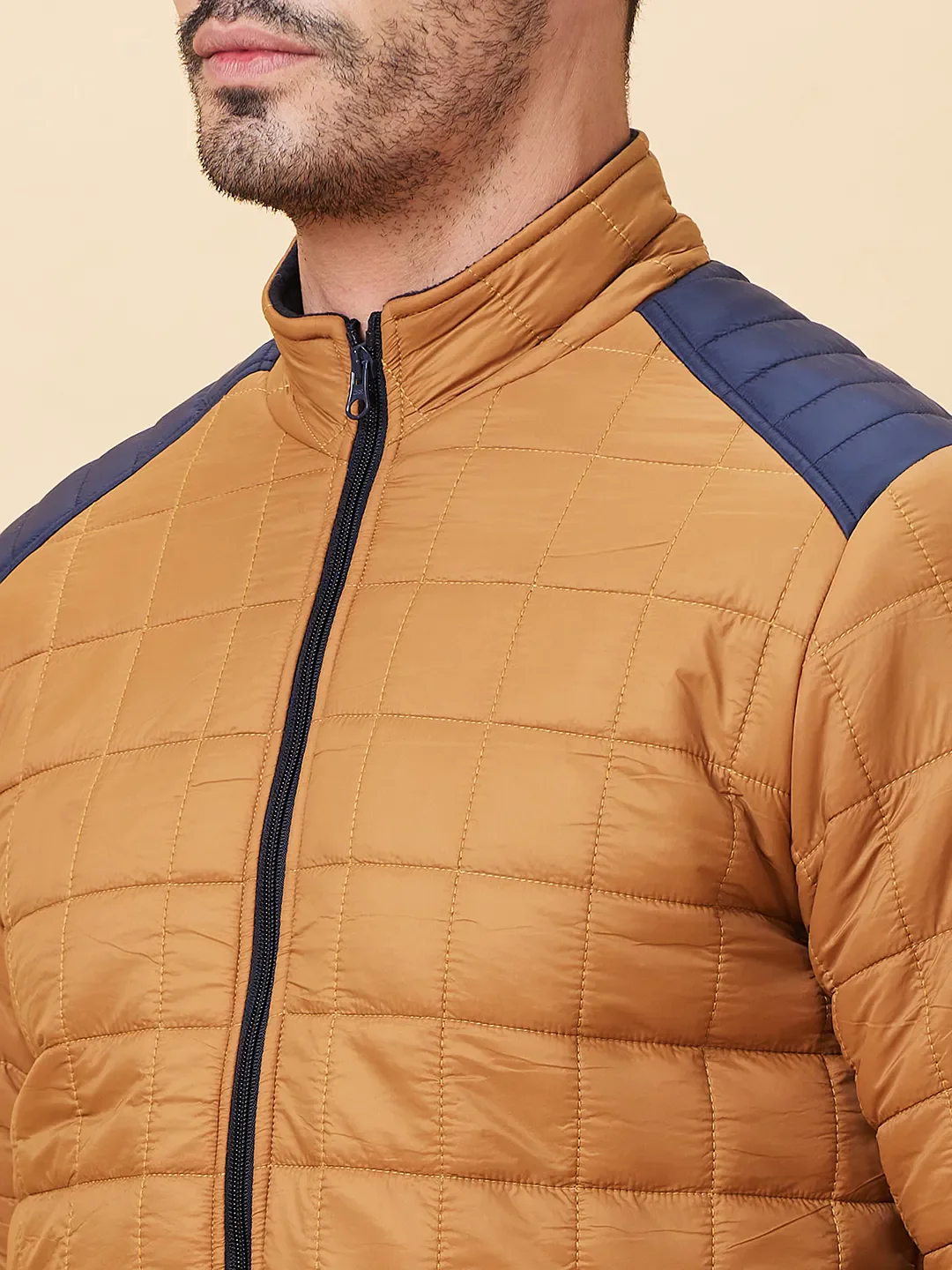 Yellow Regular Fit Long Sleeves Men's Jacket by Being Human Clothing - Image 5