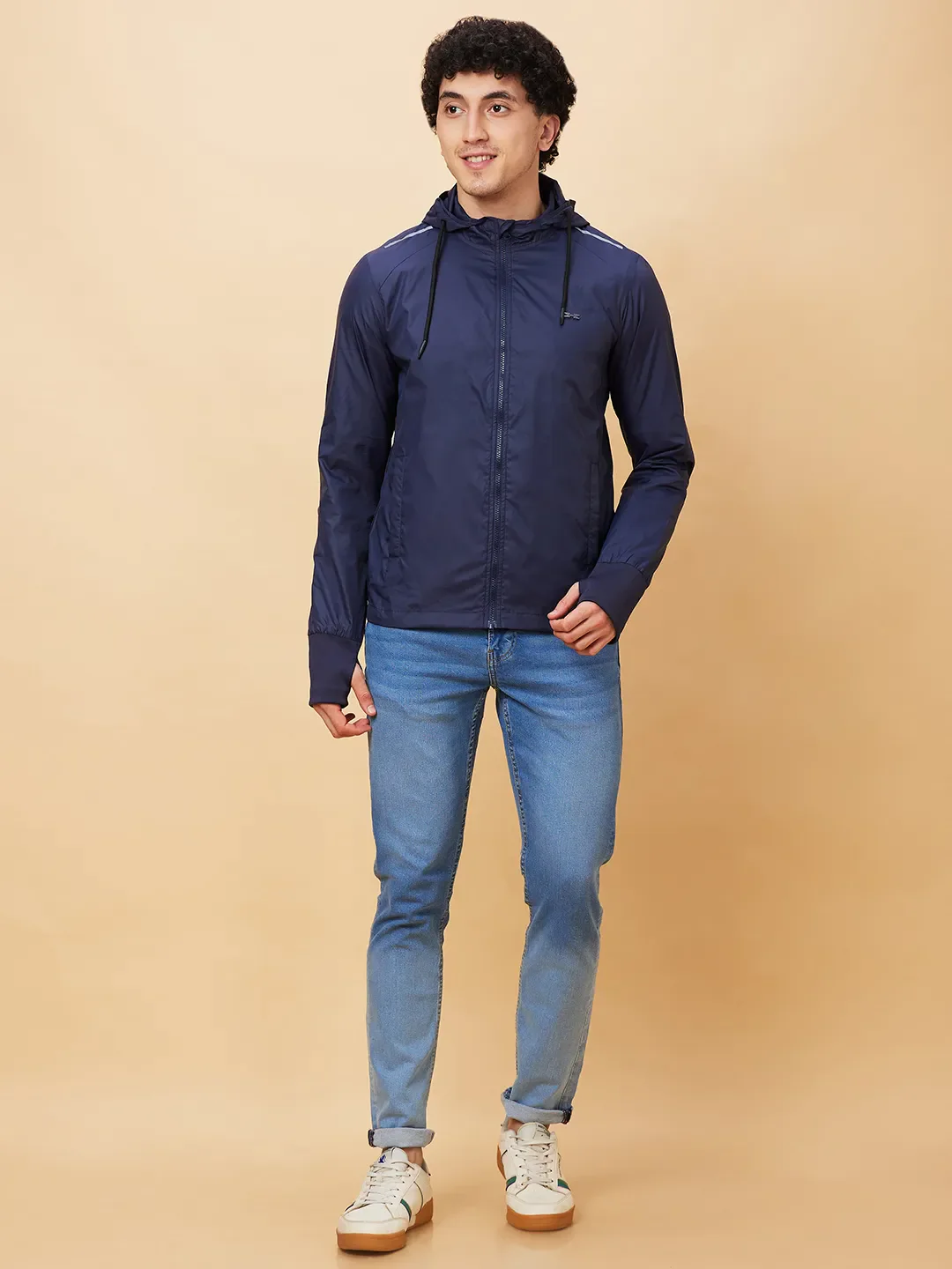 Blue Regular Fit Long Sleeves Men's Jacket by Being Human Clothing - Image 2
