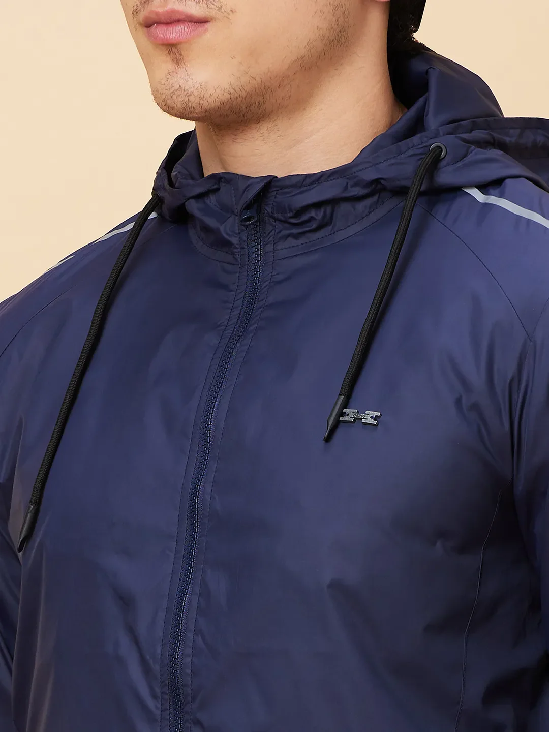 Blue Regular Fit Long Sleeves Men's Jacket by Being Human Clothing - Image 5