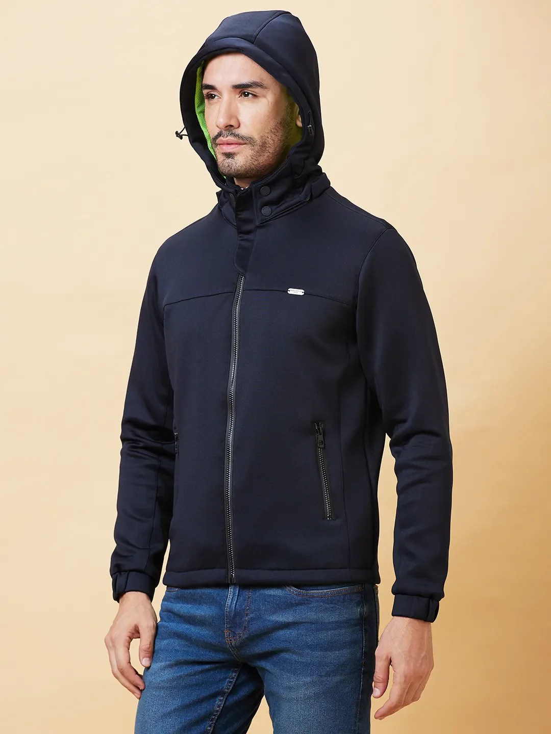 Blue Regular Fit Long Sleeves Men's Jacket by Being Human Clothing - Image 4