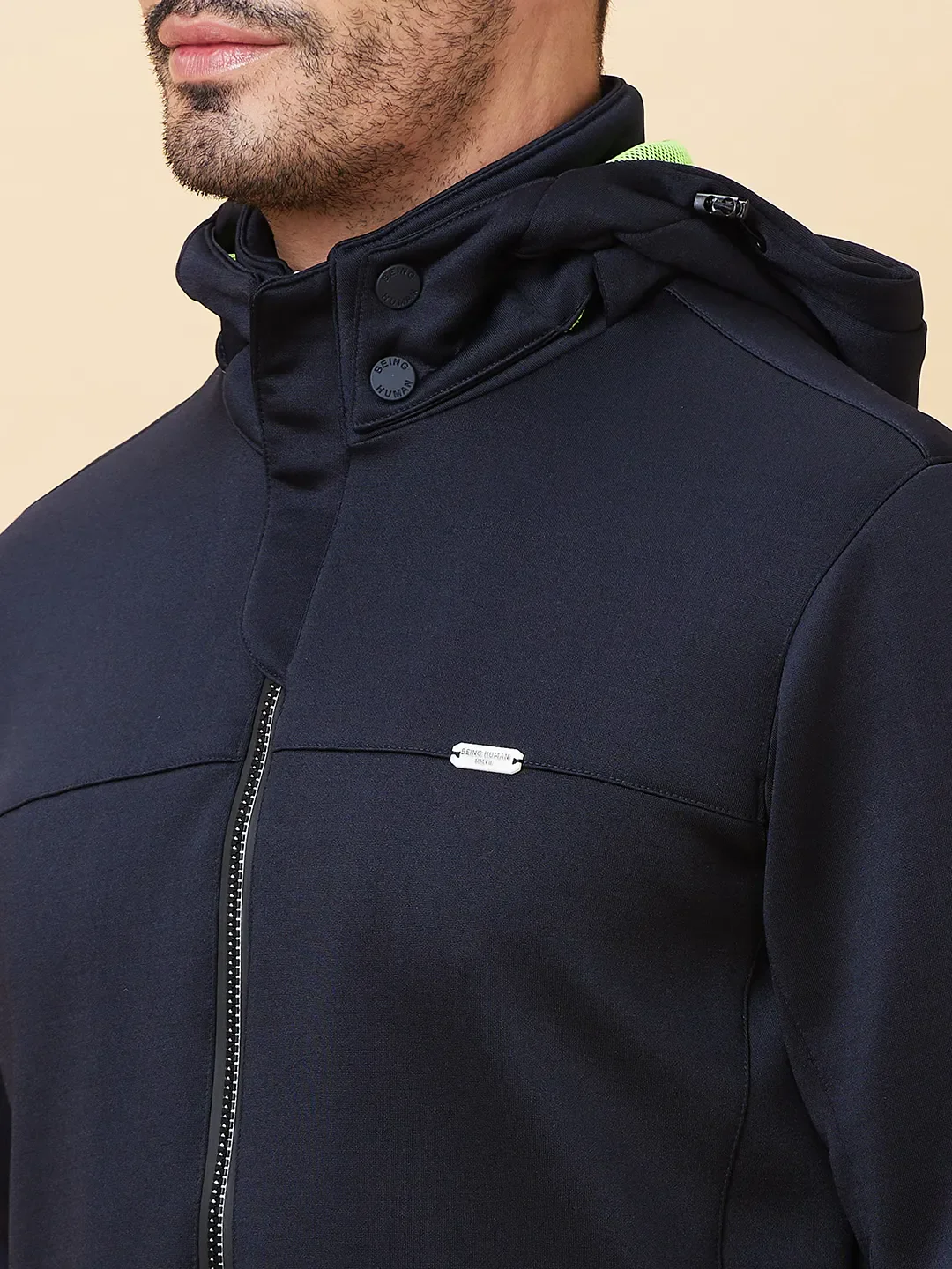 Blue Regular Fit Long Sleeves Men's Jacket by Being Human Clothing - Image 5