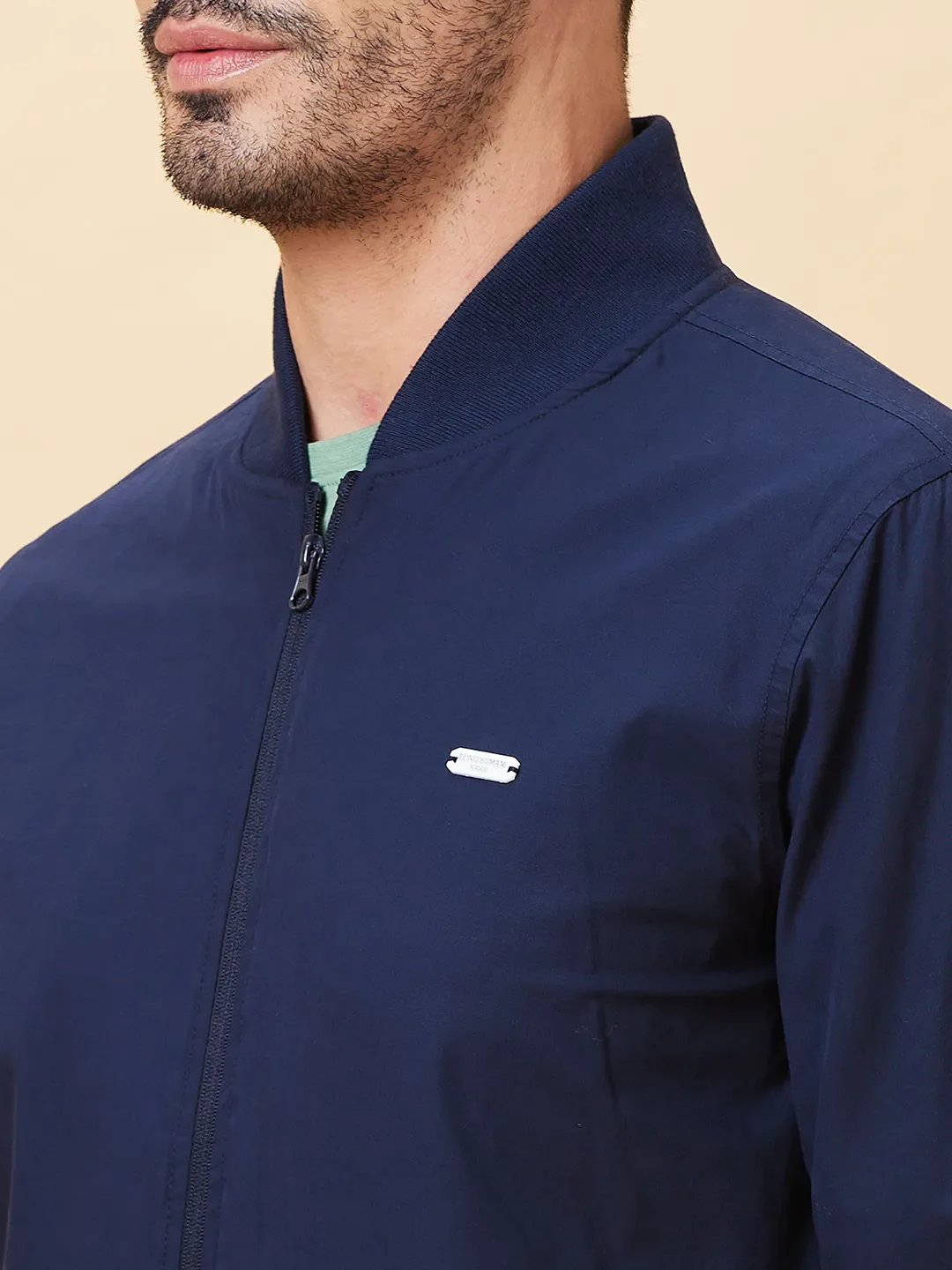 Blue Regular Fit Long Sleeves Men's Jacket by Being Human Clothing - Image 5
