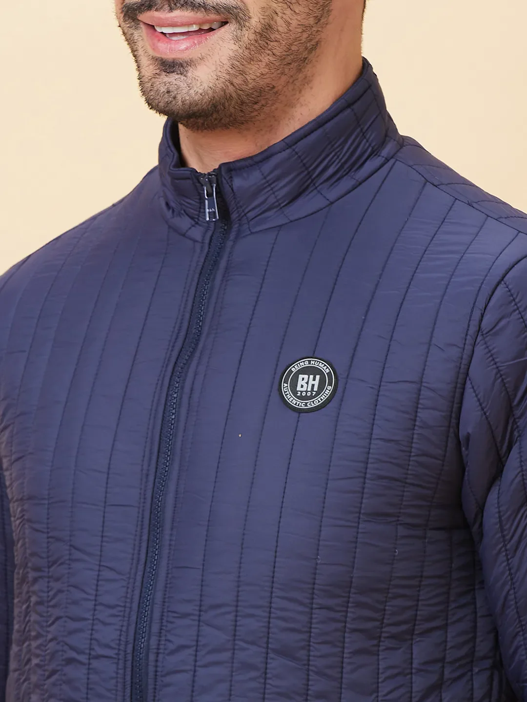 Blue Regular Fit Long Sleeves Men's Jacket by Being Human Clothing - Image 5