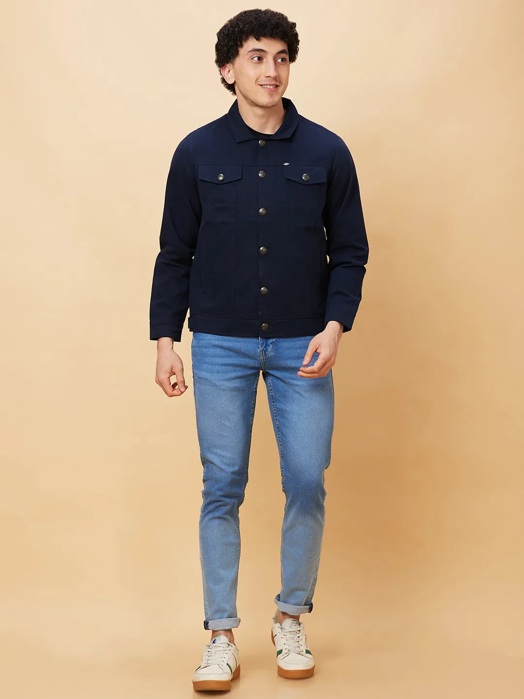 Blue Regular Fit Long Sleeves Men's Jacket by Being Human Clothing - Image 2