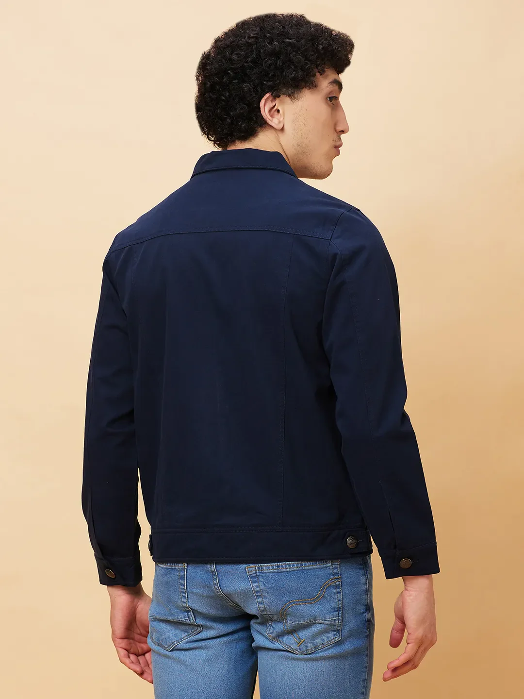 Blue Regular Fit Long Sleeves Men's Jacket by Being Human Clothing - Image 3