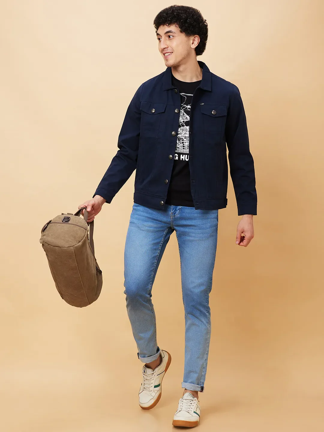 Blue Regular Fit Long Sleeves Men's Jacket by Being Human Clothing - Image 6