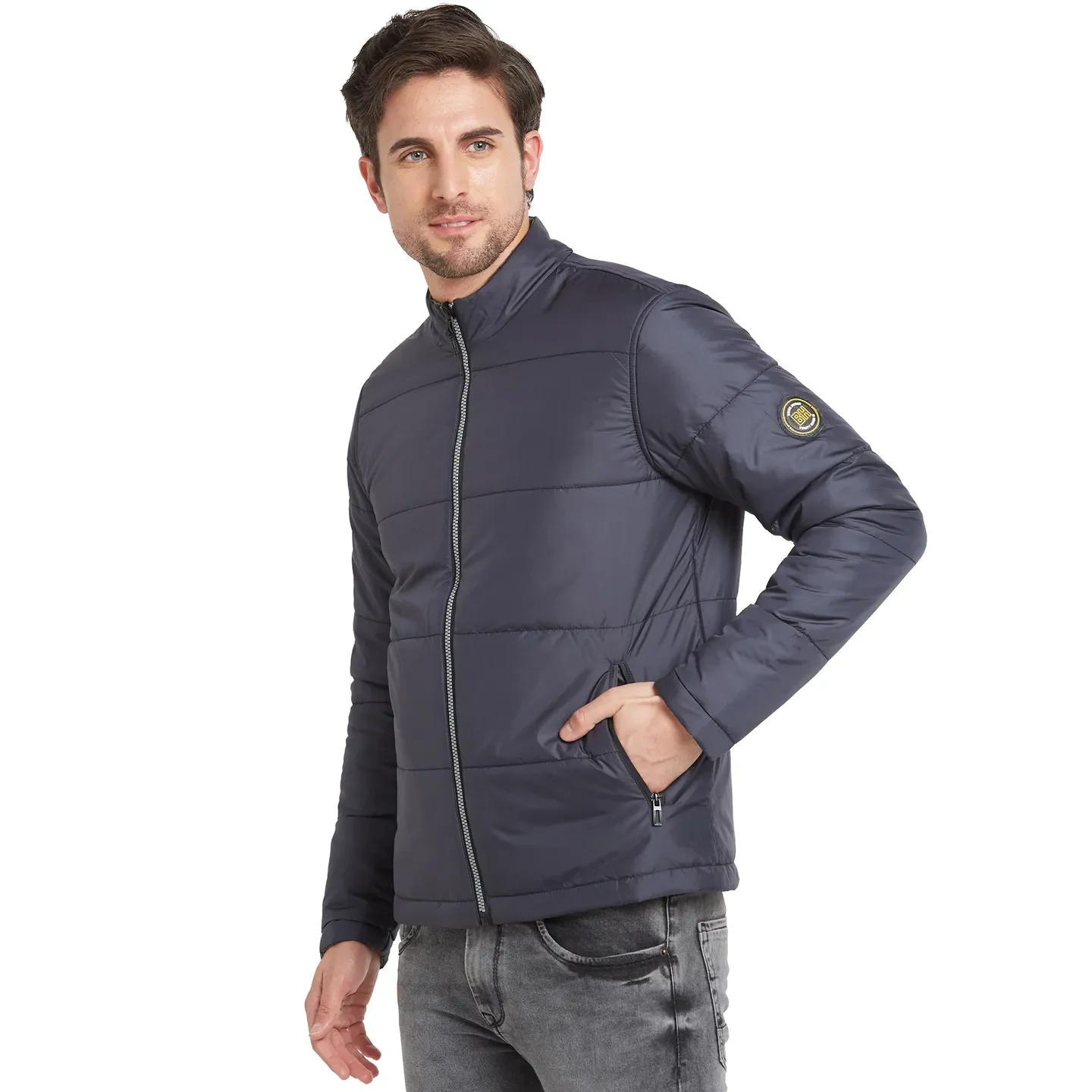 Olive Regular Fit Long Sleeves Men's Jacket by Being Human Clothing - Image 4