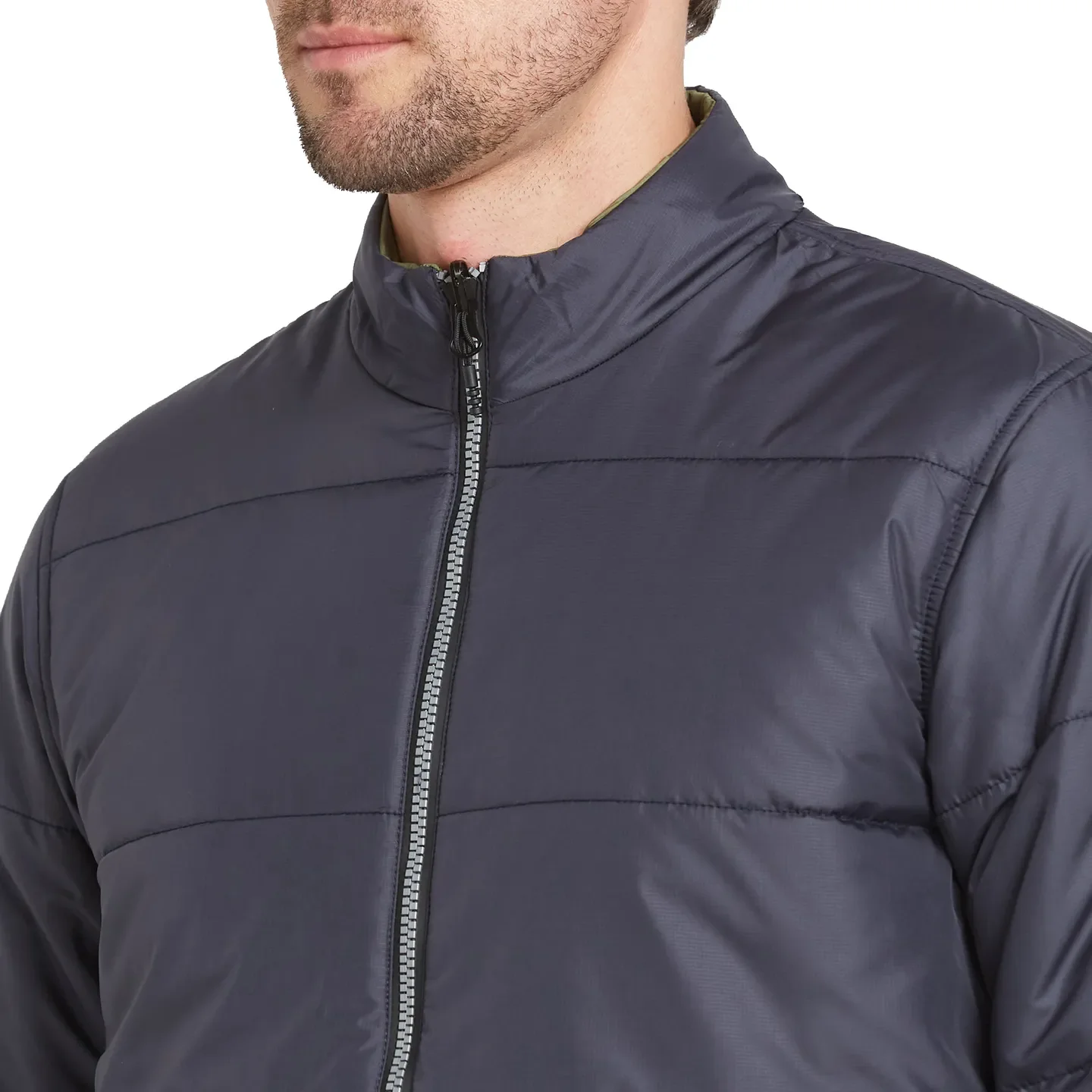 Olive Regular Fit Long Sleeves Men's Jacket by Being Human Clothing - Image 5