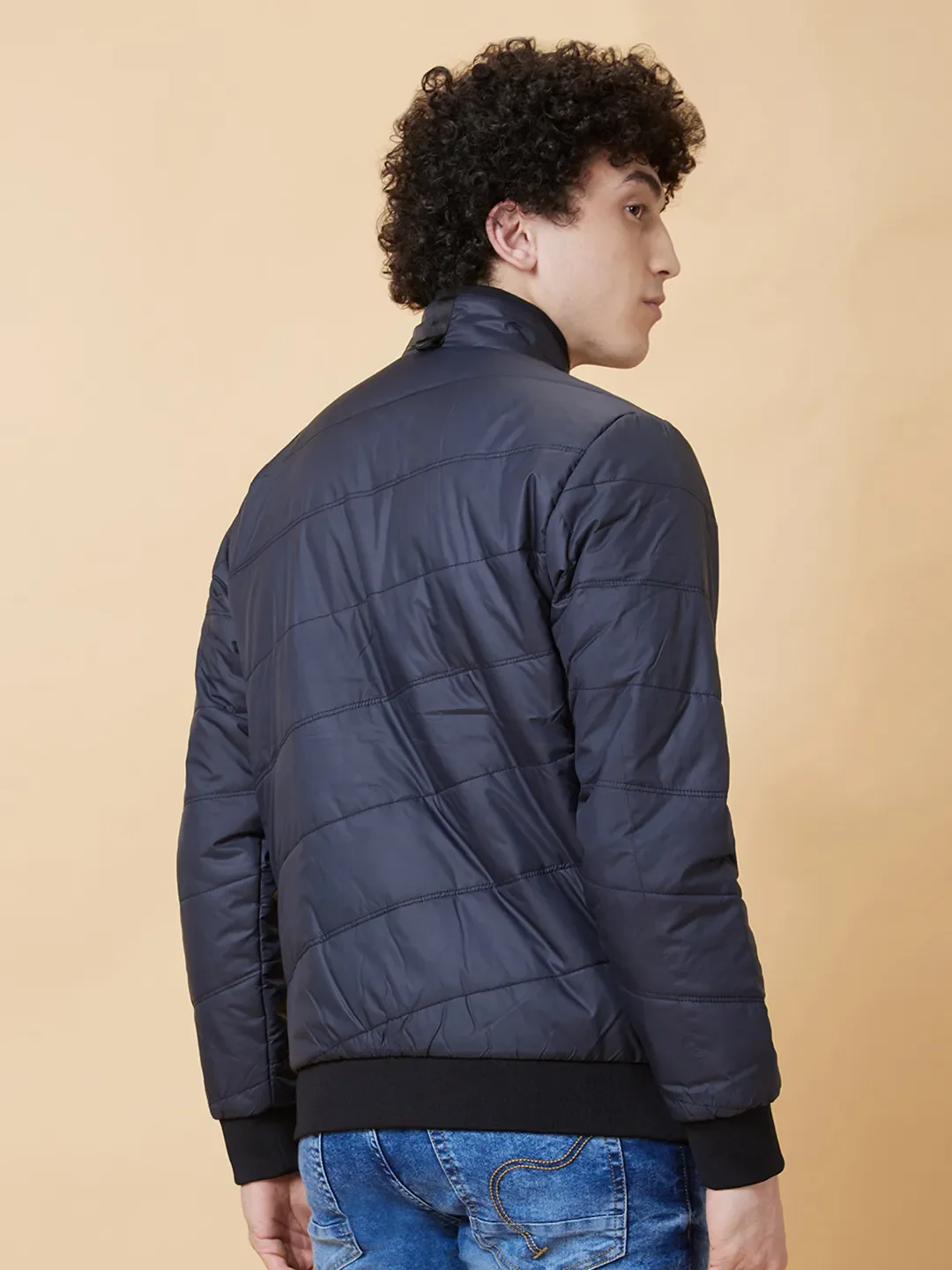 Blue Regular Fit Long Sleeves Men's Jacket by Being Human Clothing - Image 2
