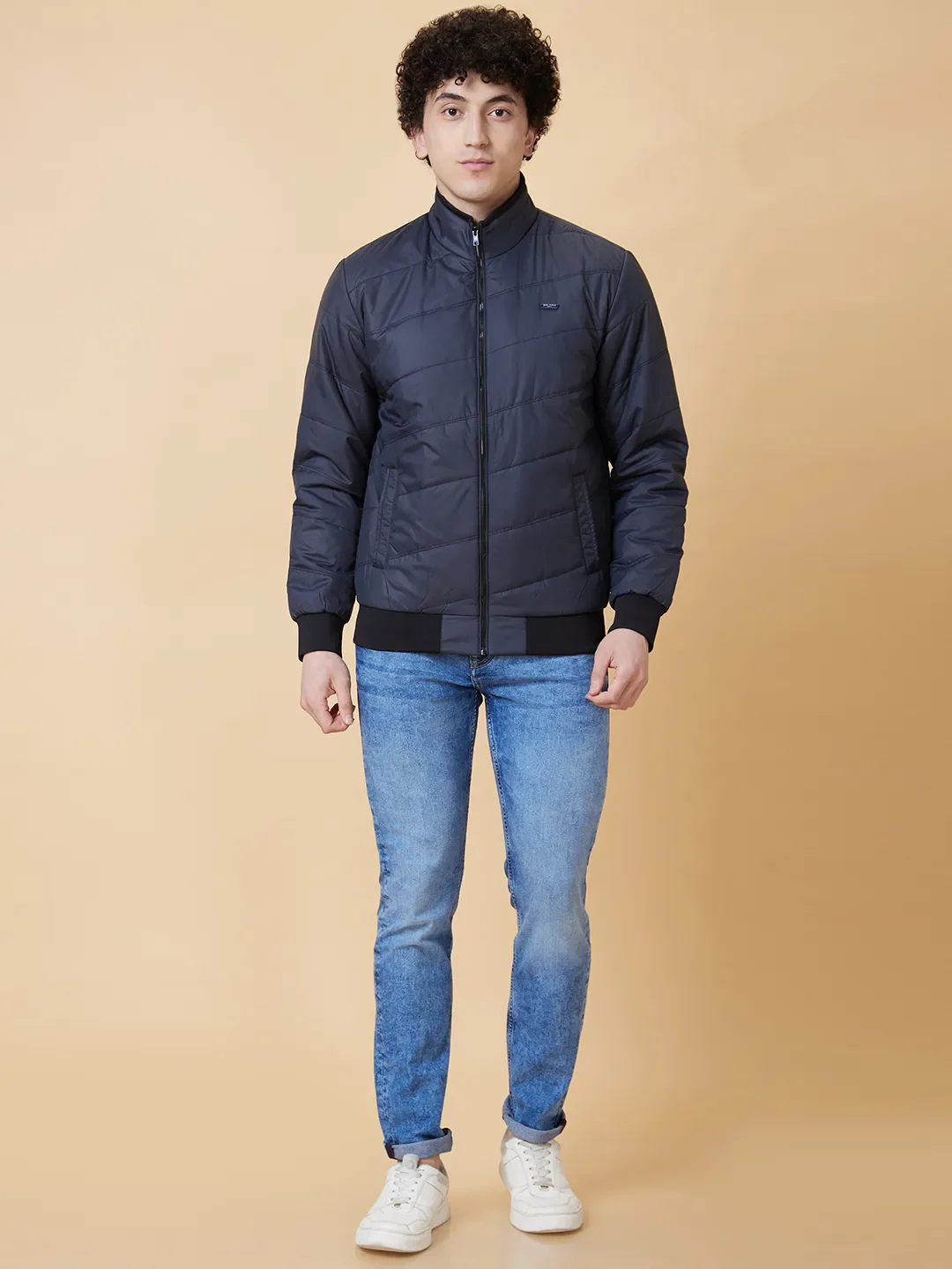 Blue Regular Fit Long Sleeves Men's Jacket by Being Human Clothing - Image 4