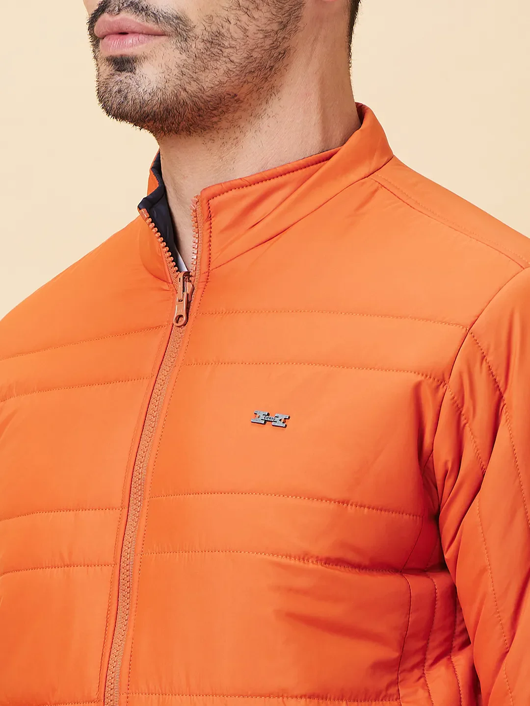 Rust Regular Fit Men's Jacket by Being Human Clothing - Image 5