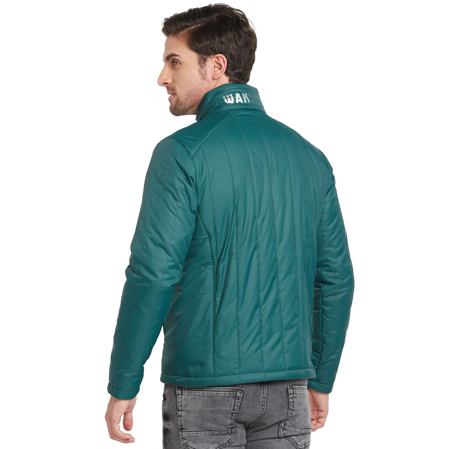 Green Regular Fit Long Sleeves Men's Jacket by Being Human Clothing - Image 3
