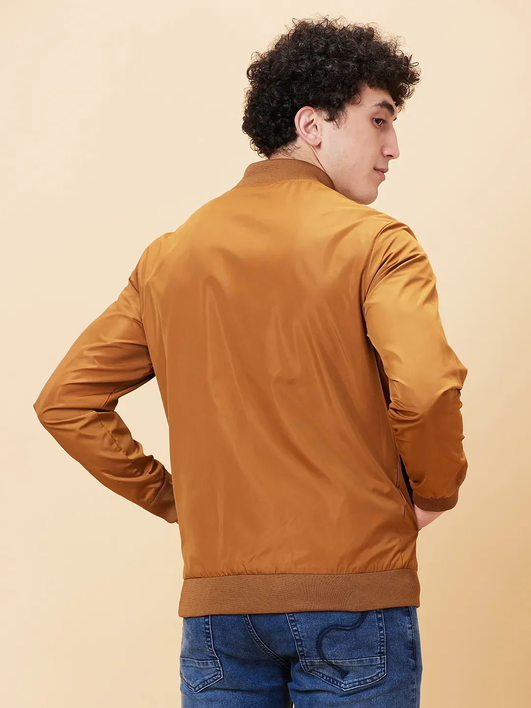 Brown Regular Fit Long Sleeves Men's Jacket by Being Human Clothing - Image 4