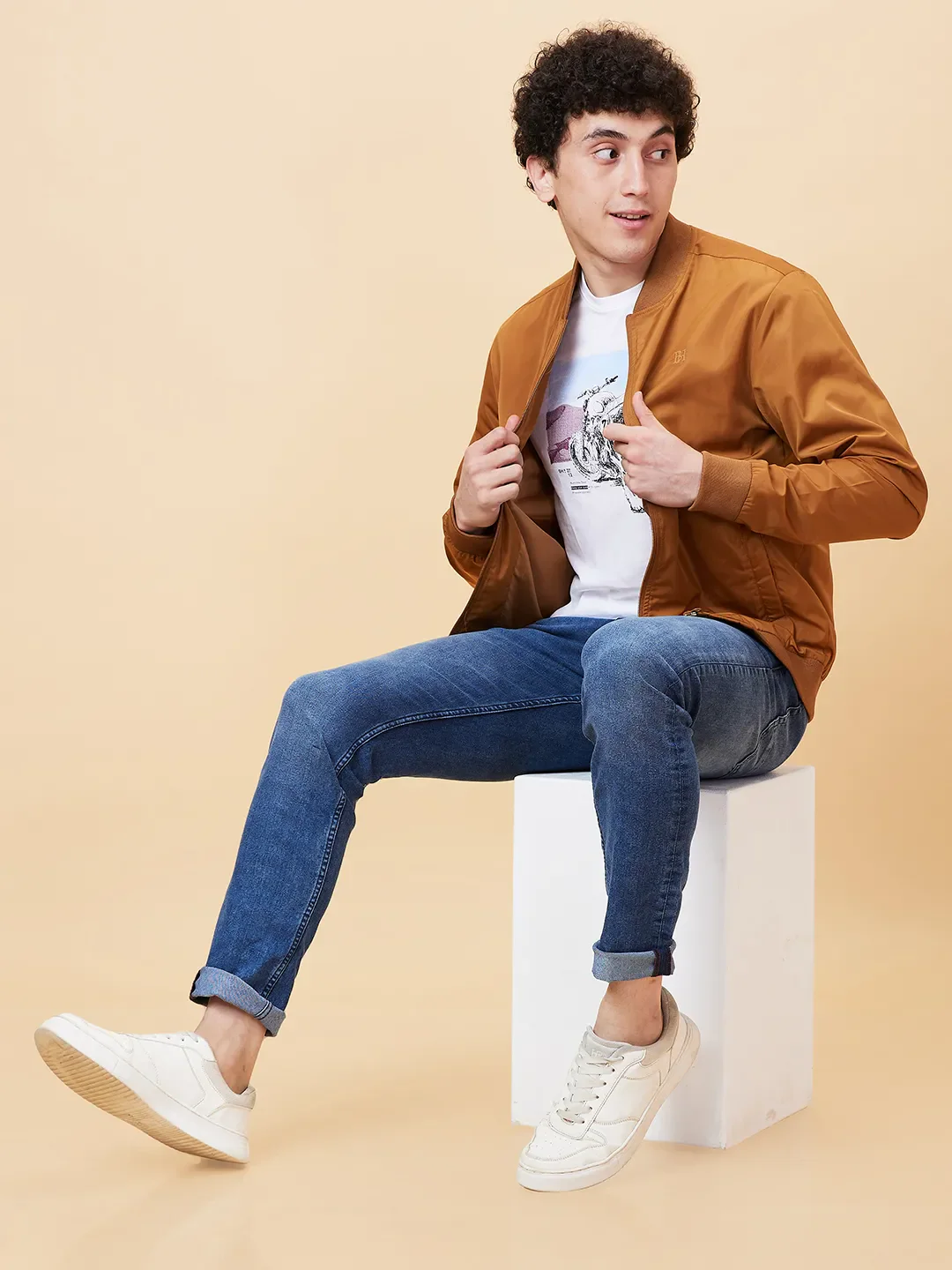 Brown Regular Fit Long Sleeves Men's Jacket by Being Human Clothing - Image 6