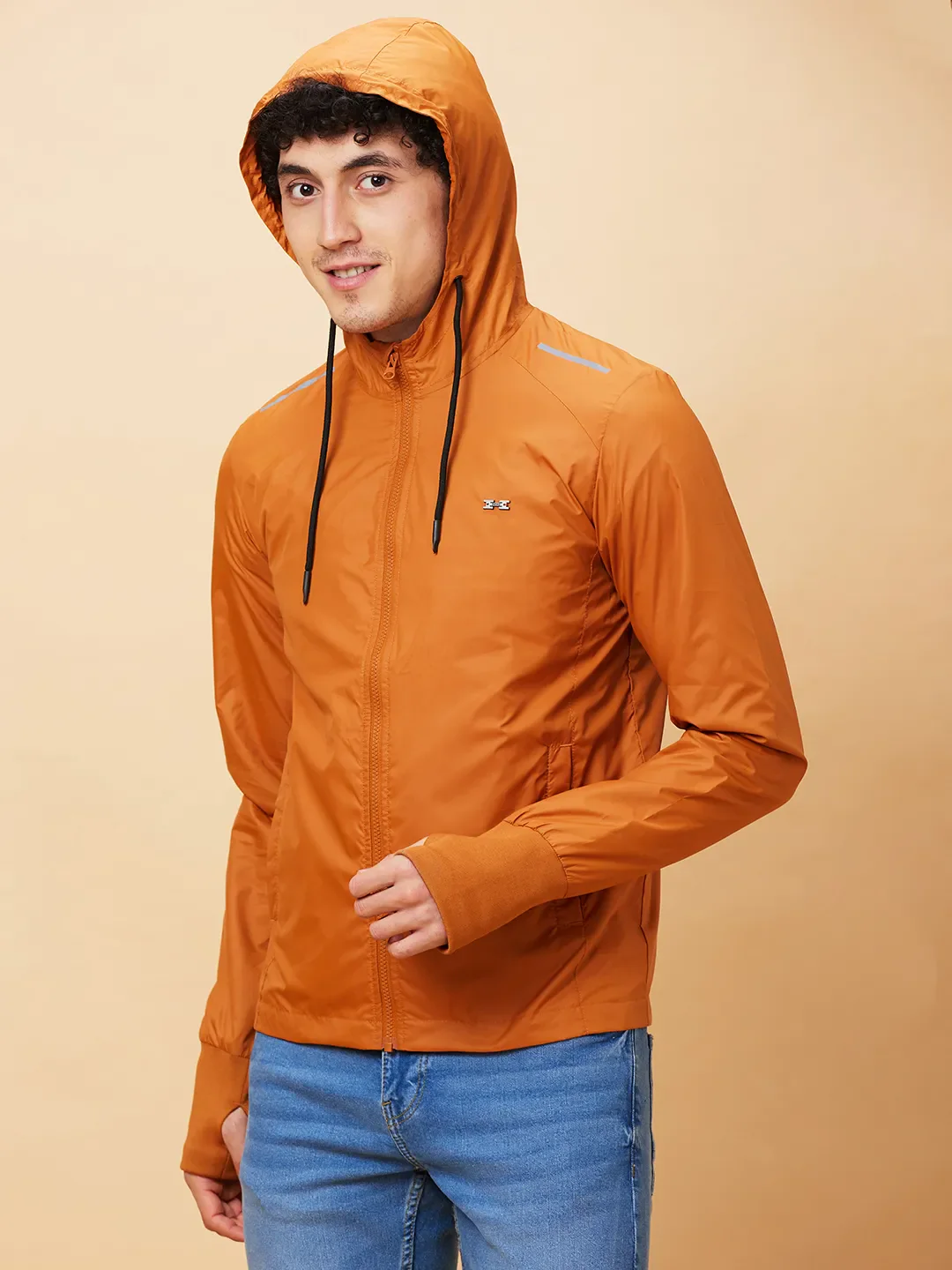 Brown Regular Fit Long Sleeves Men's Jacket by Being Human Clothing - Image 4