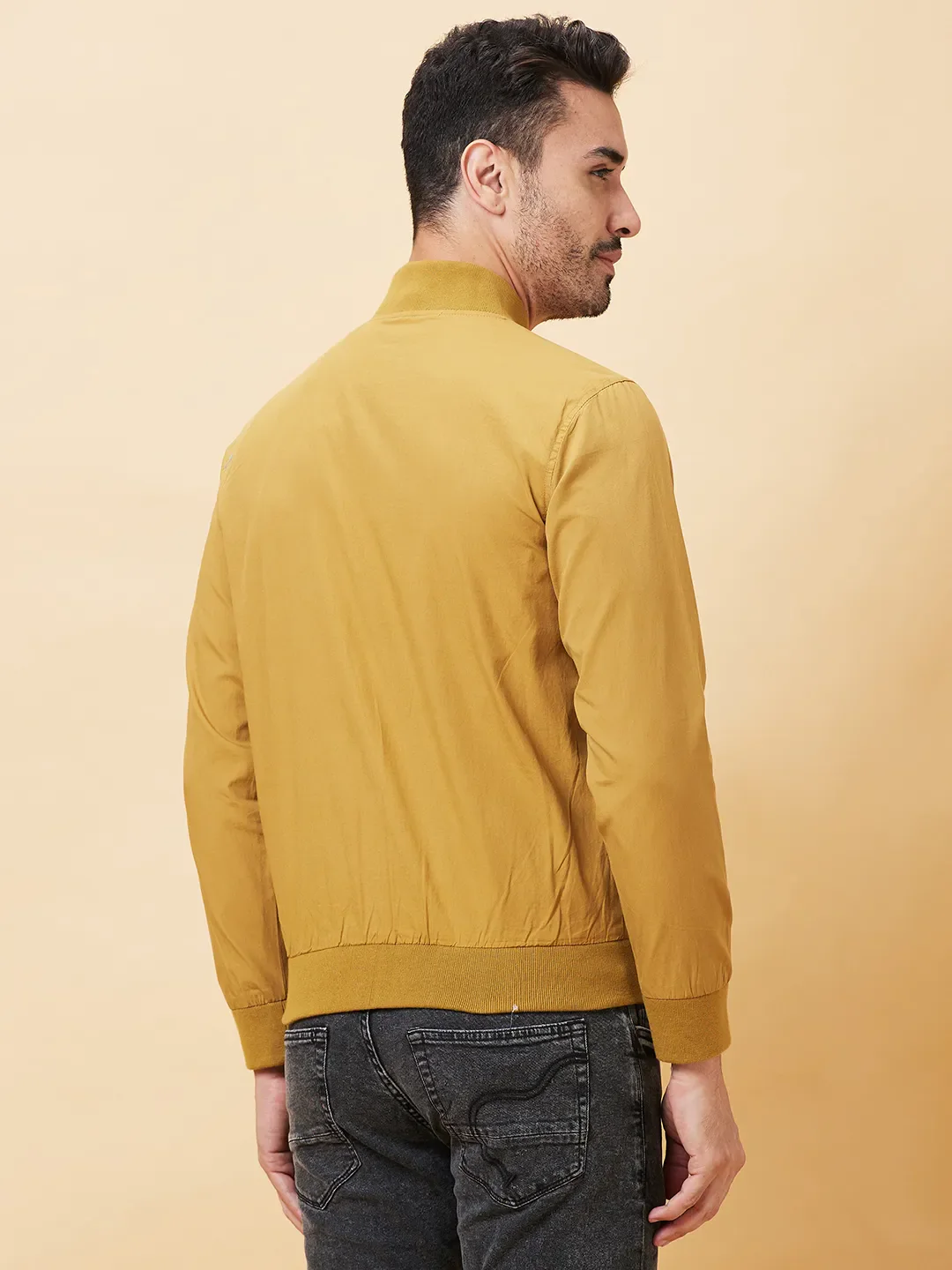 Brown Regular Fit Long Sleeves Men's Jacket by Being Human Clothing - Image 3