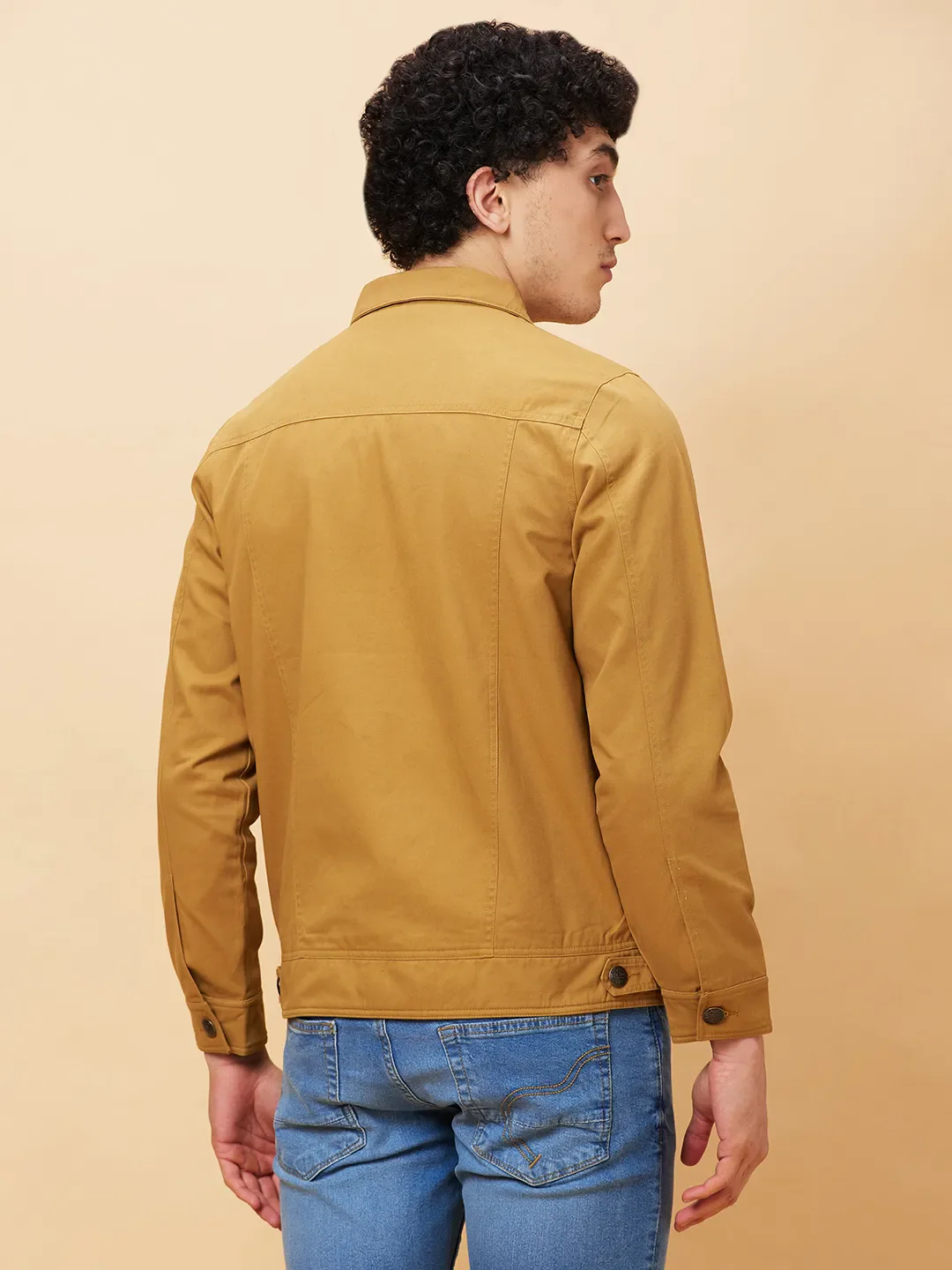 Brown Regular Fit Long Sleeves Men's Jacket by Being Human Clothing - Image 3