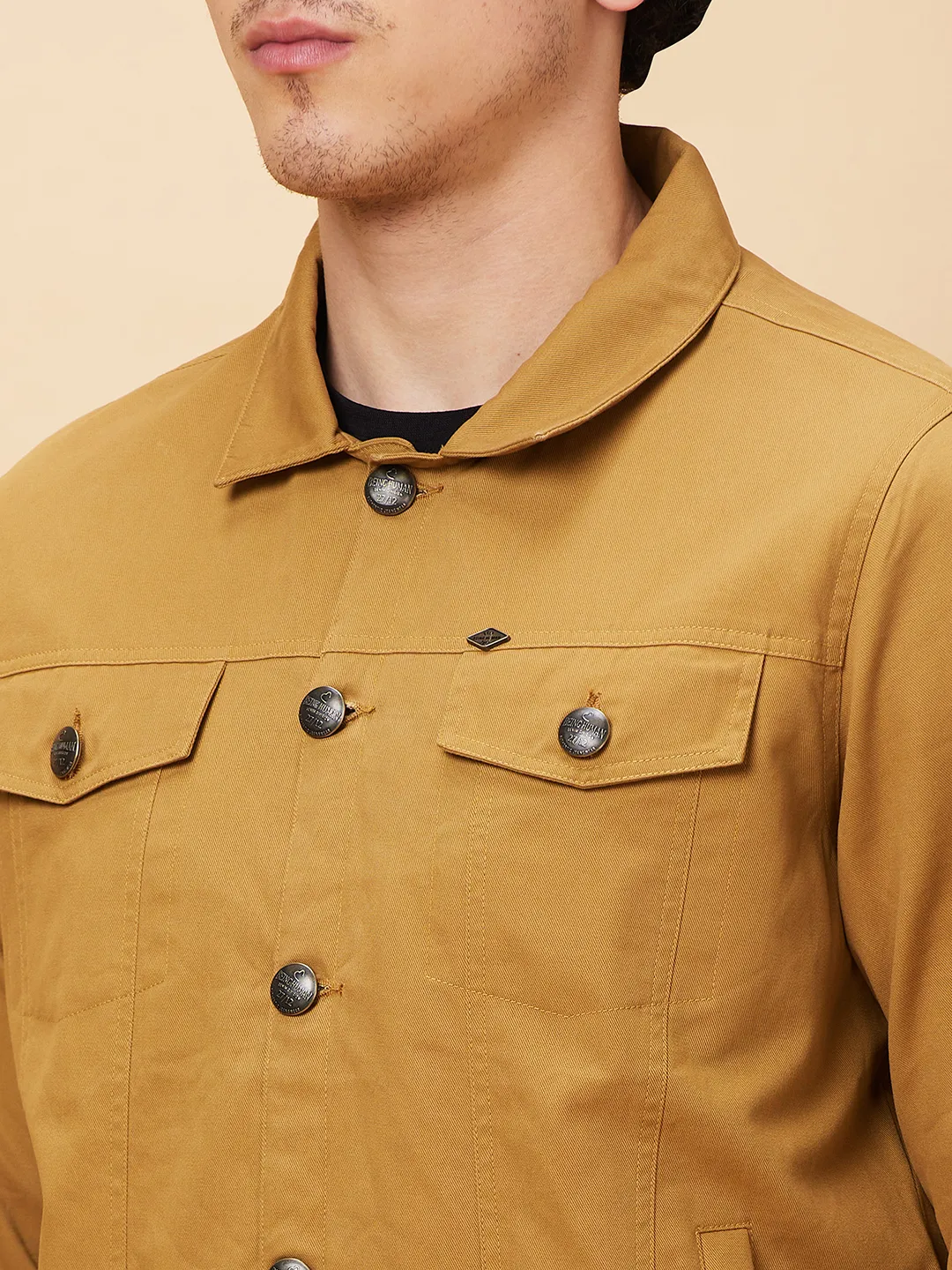 Brown Regular Fit Long Sleeves Men's Jacket by Being Human Clothing - Image 5