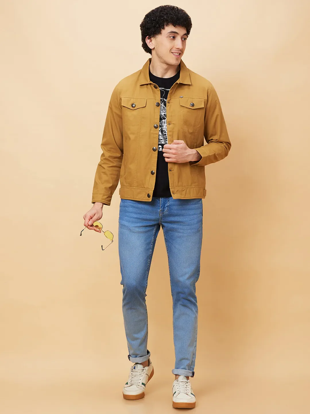 Brown Regular Fit Long Sleeves Men's Jacket by Being Human Clothing - Image 6
