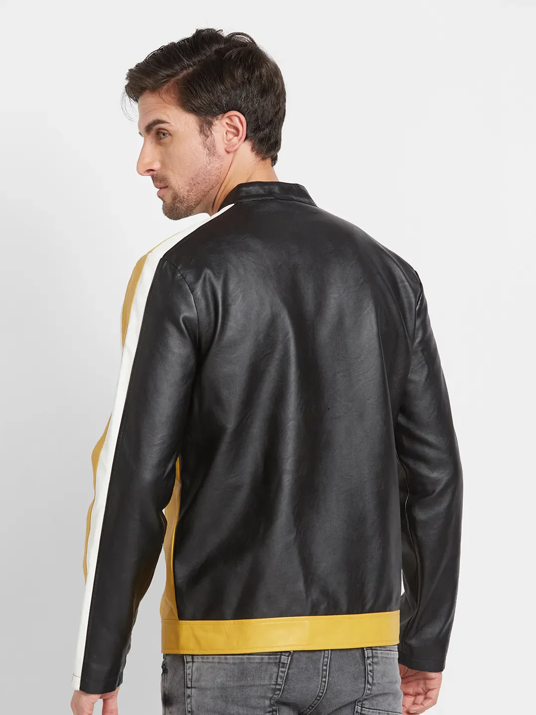 Yellow Regular Fit Long Sleeves Men's Jacket by Being Human Clothing - Image 3