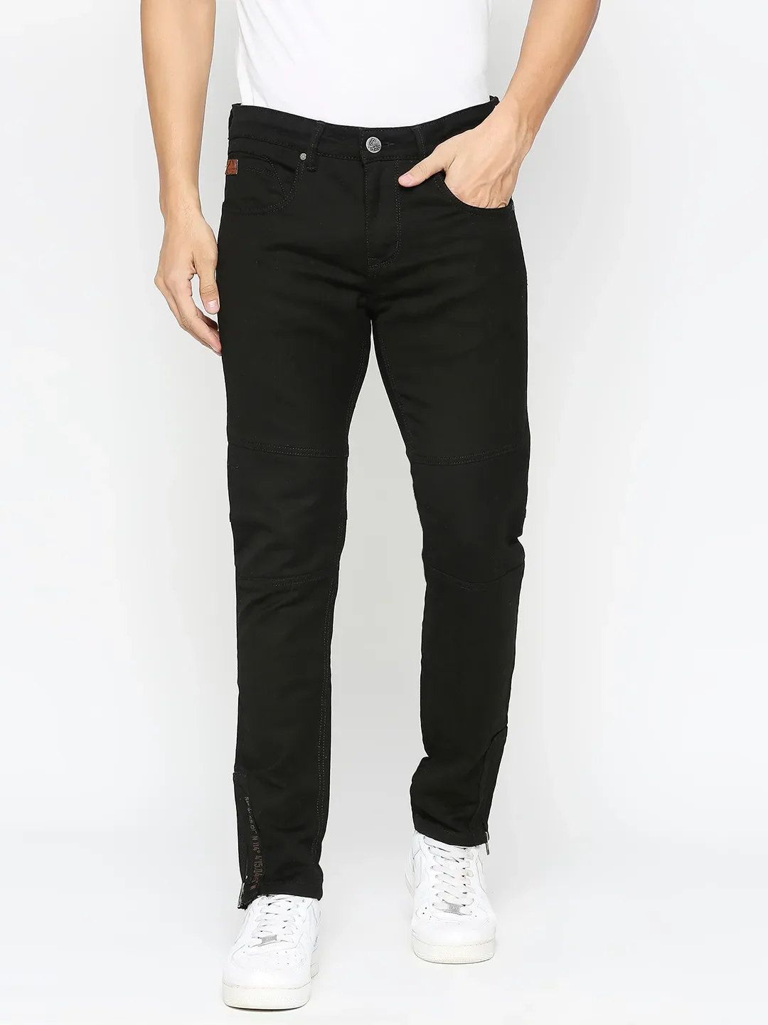 Black Jogger Fit Men's Denims by Being Human Clothing