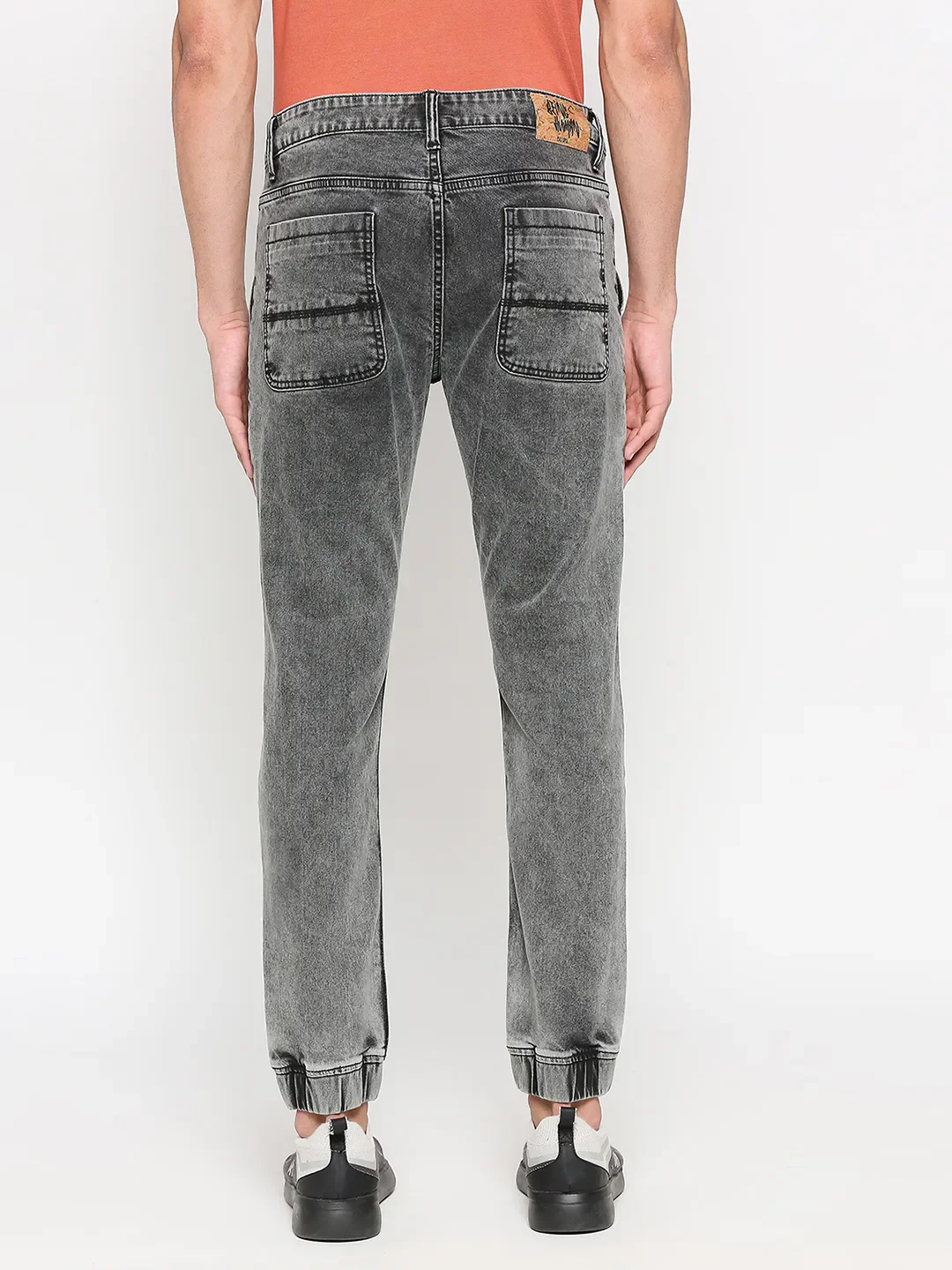 Black Jogger Fit Men's Denims by Being Human Clothing - Image 4