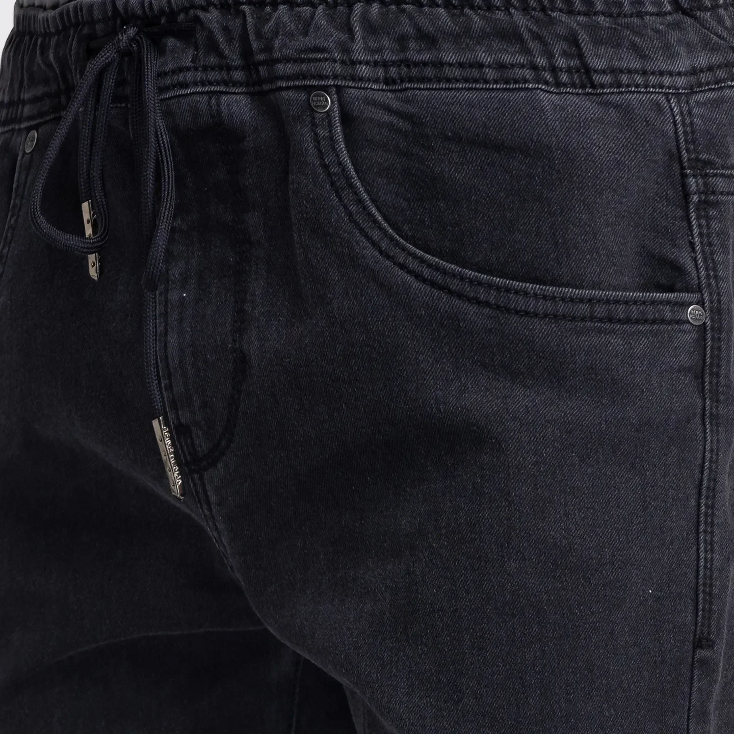 Black Jogger Fit Men's Denims by Being Human Clothing - Image 5