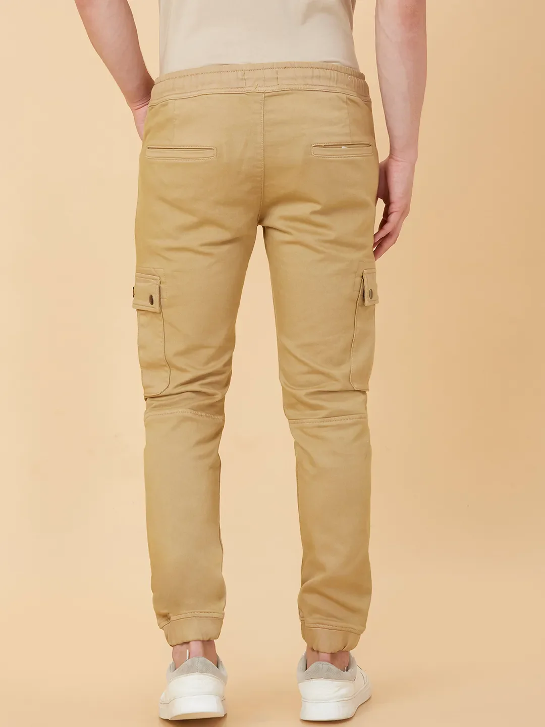 Camel Slim Fit Joggers For Men By Being Human Clothing - Image 3
