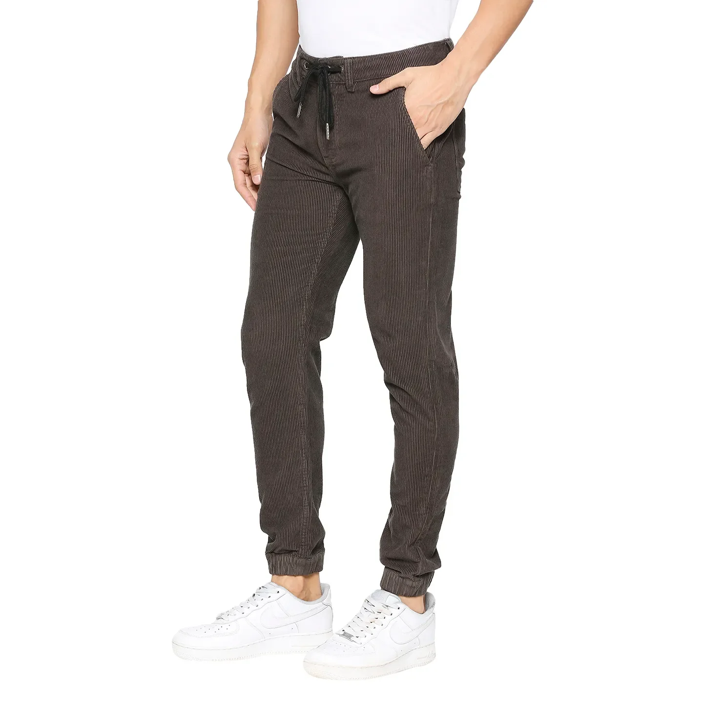 Charcoal Slim Fit Joggers For Men By Being Human Clothing - Image 2