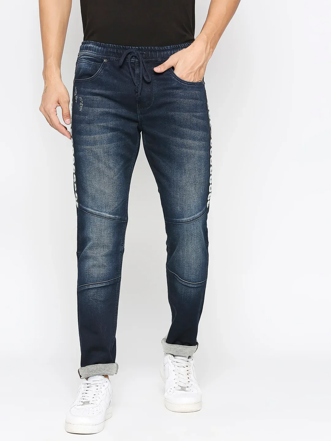 Blue Jogger Fit Men's Denims by Being Human Clothing
