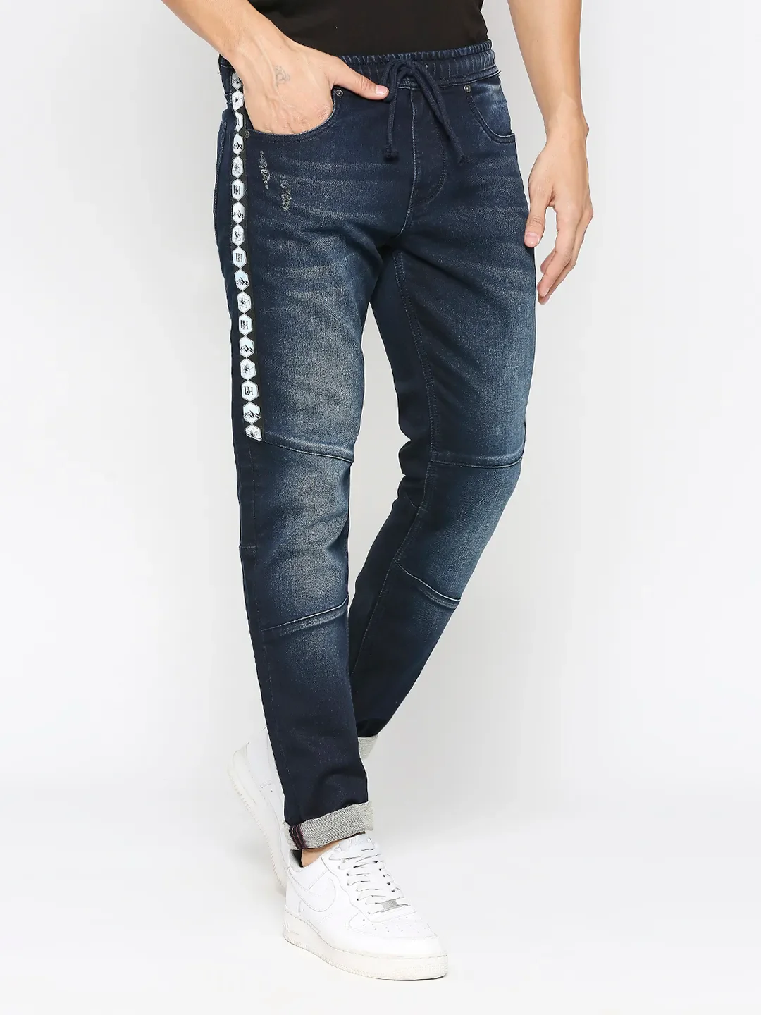 Blue Jogger Fit Men's Denims by Being Human Clothing - Image 3
