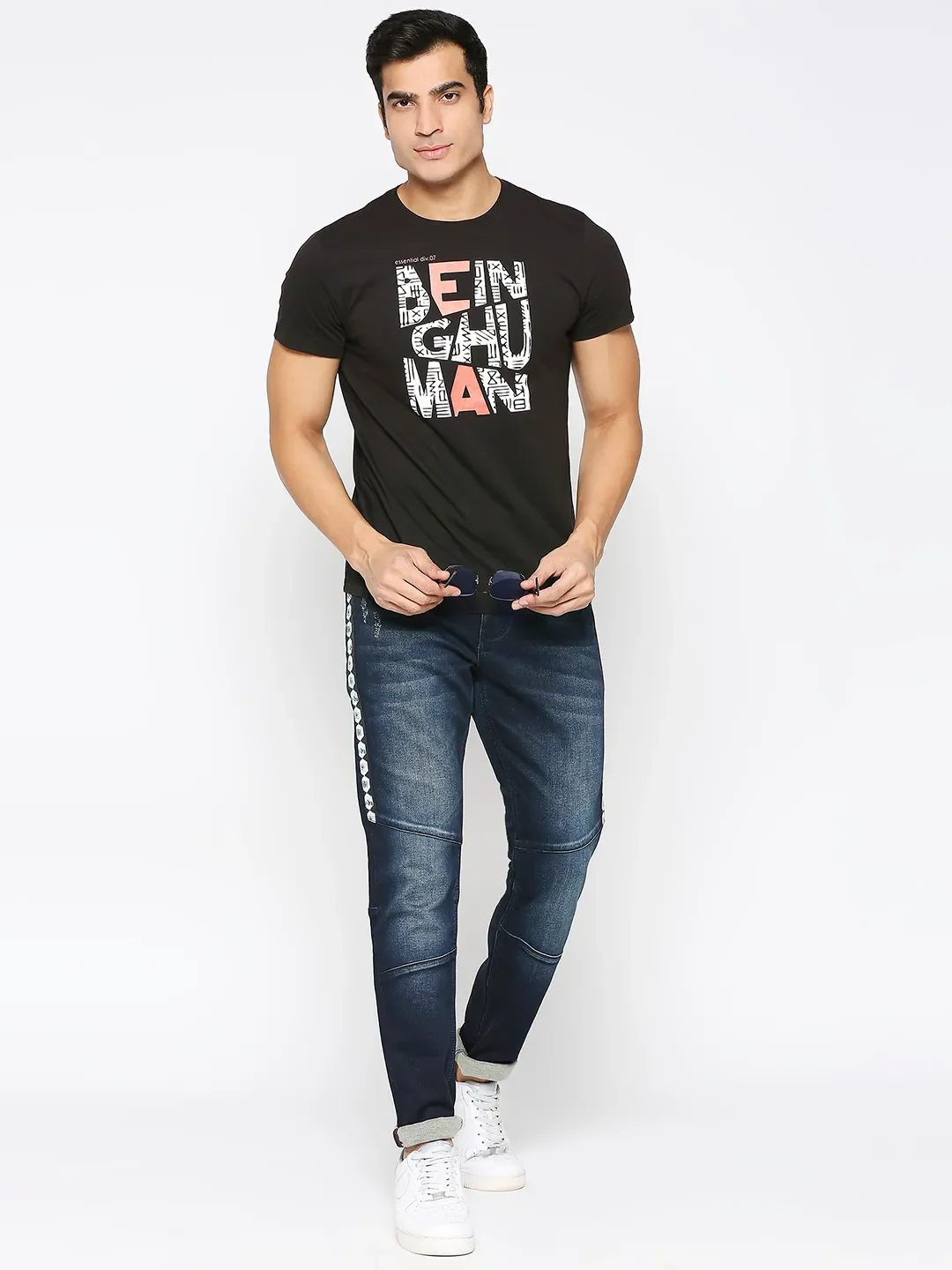 Blue Jogger Fit Men's Denims by Being Human Clothing - Image 6