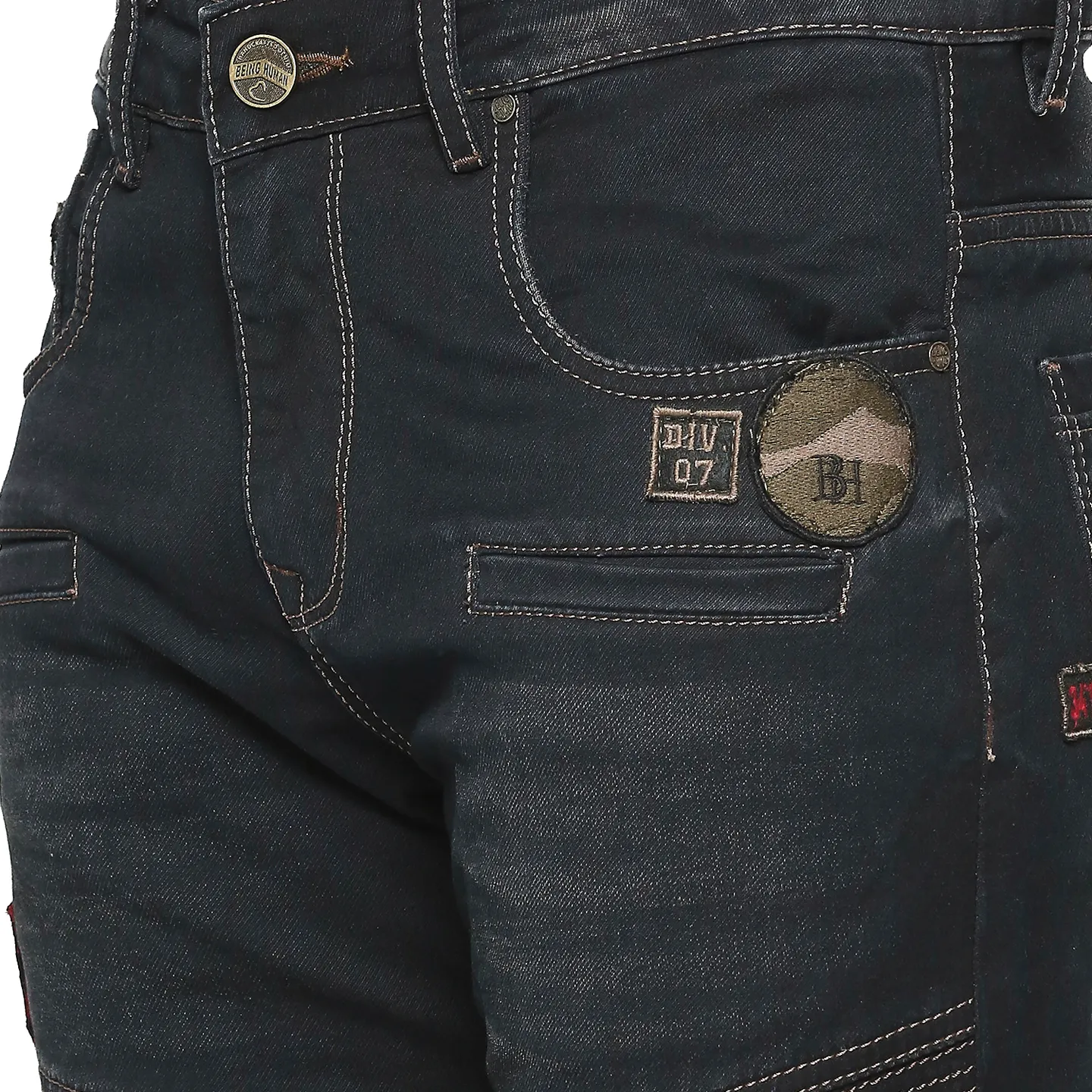 Blue Jogger Fit Men's Denims by Being Human Clothing - Image 5