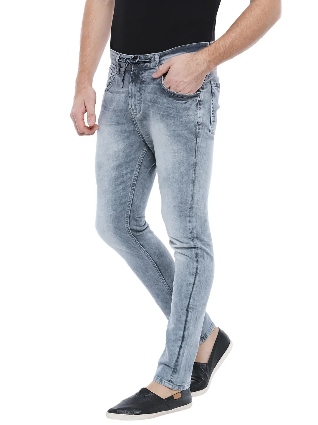 Grey Jogger Fit Men's Denims by Being Human Clothing - Image 2