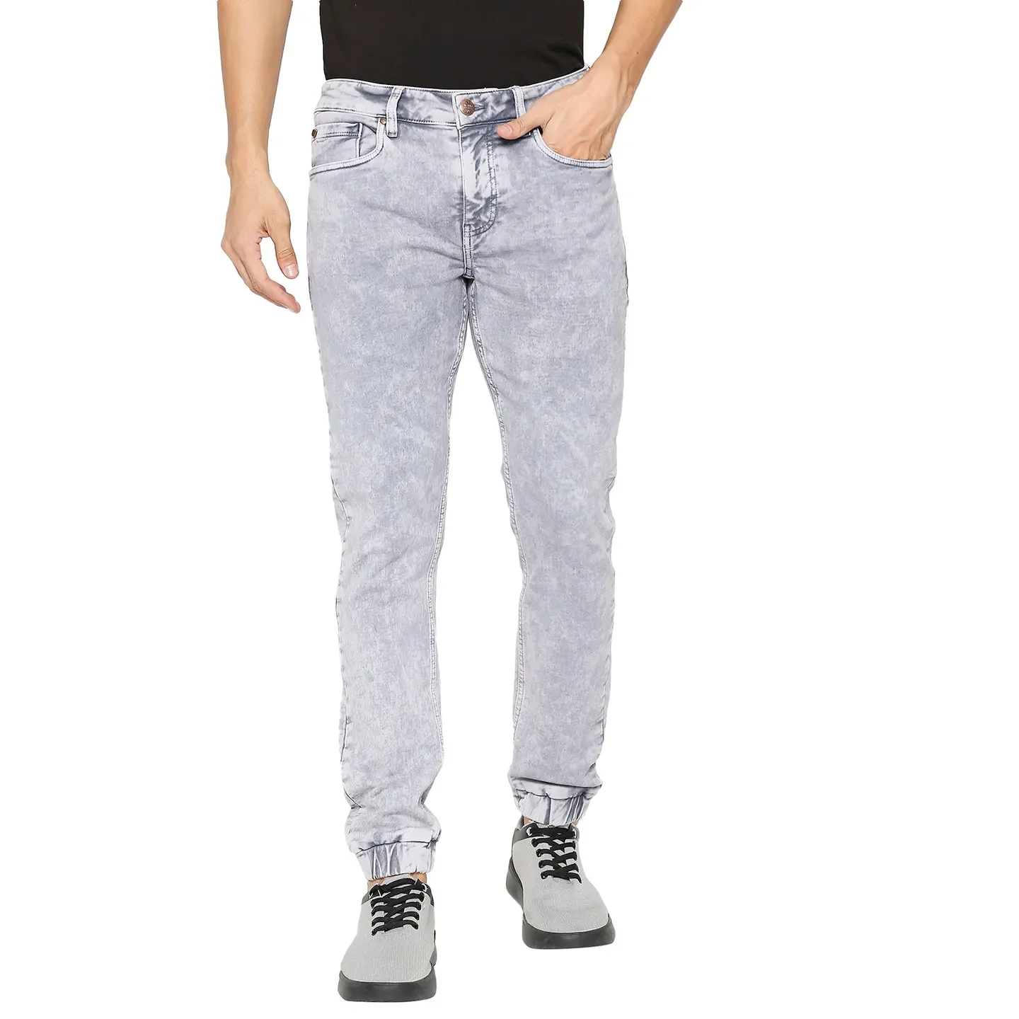 Grey Jogger Fit Men's Denims by Being Human Clothing