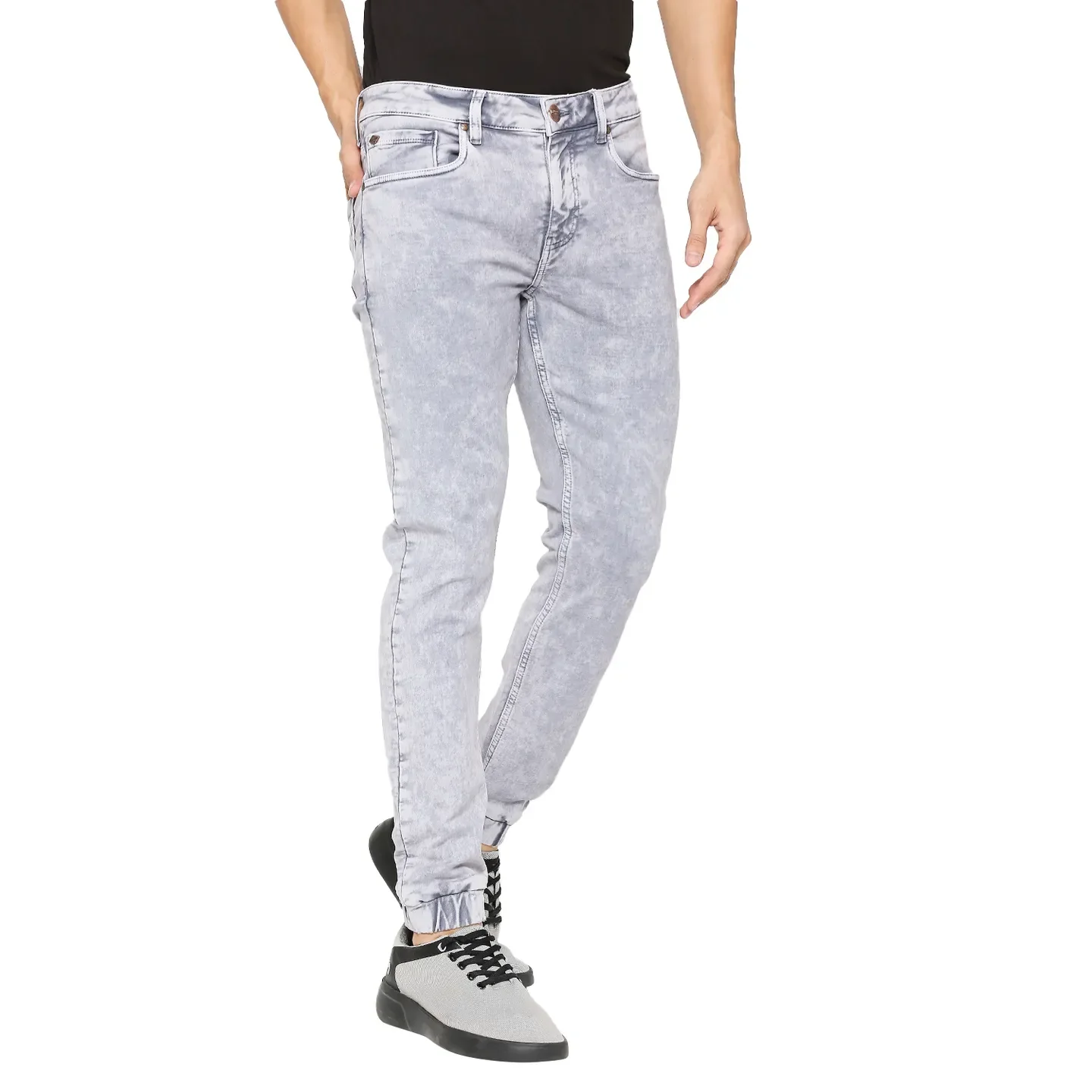 Grey Jogger Fit Men's Denims by Being Human Clothing - Image 3